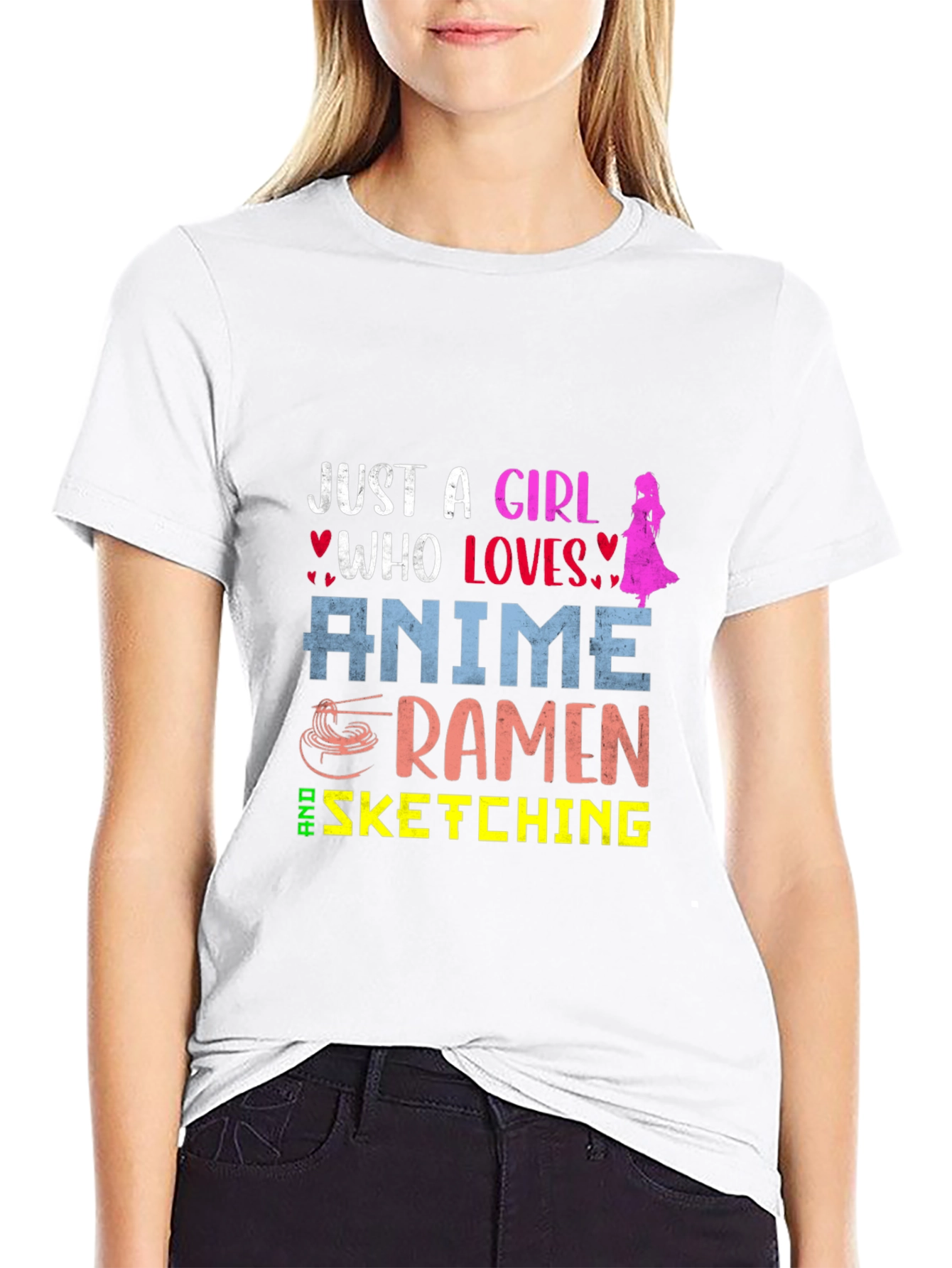 Anime Ramen Sketching Girls Tee