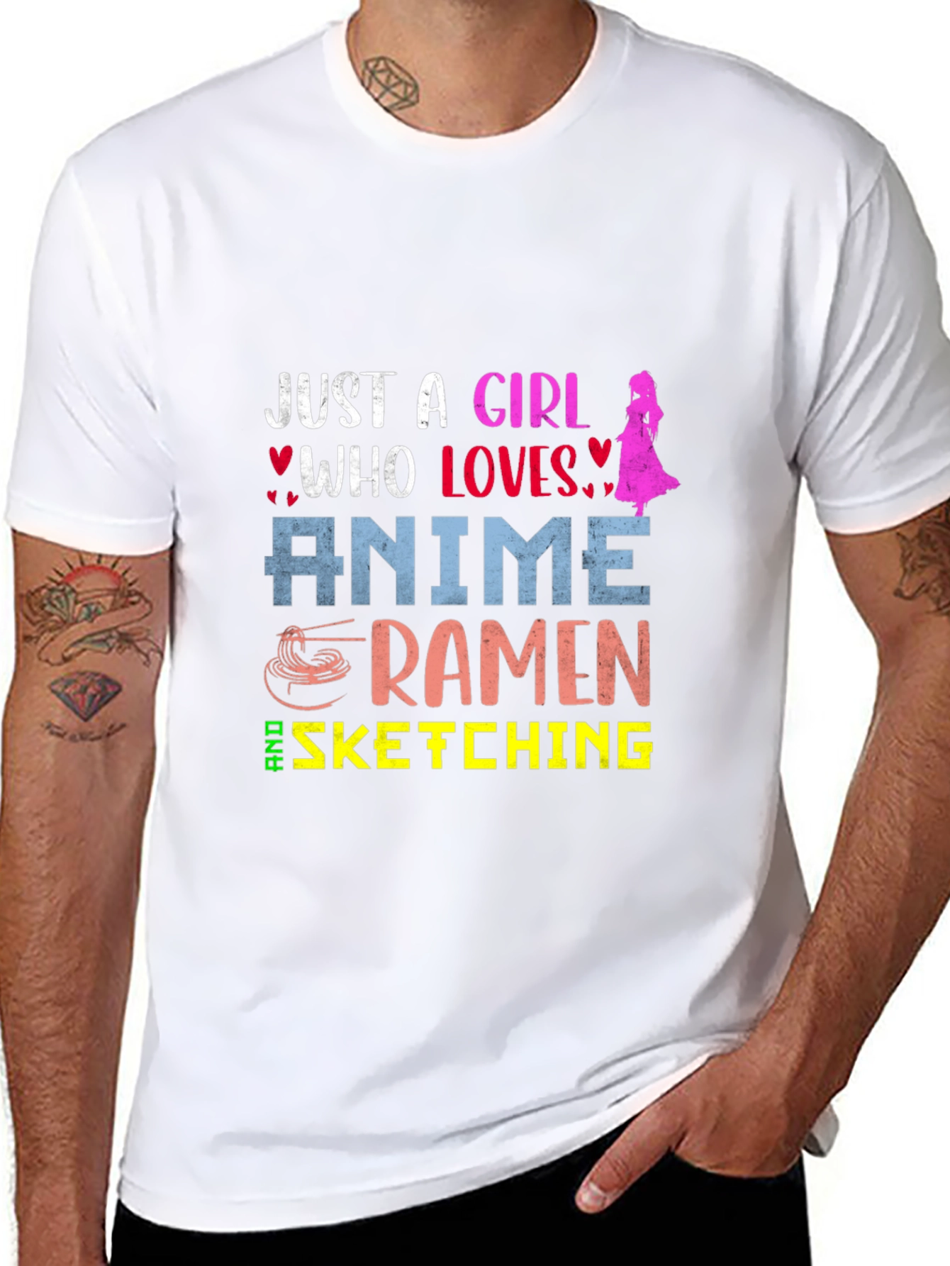 Anime Ramen Sketching Girls Tee