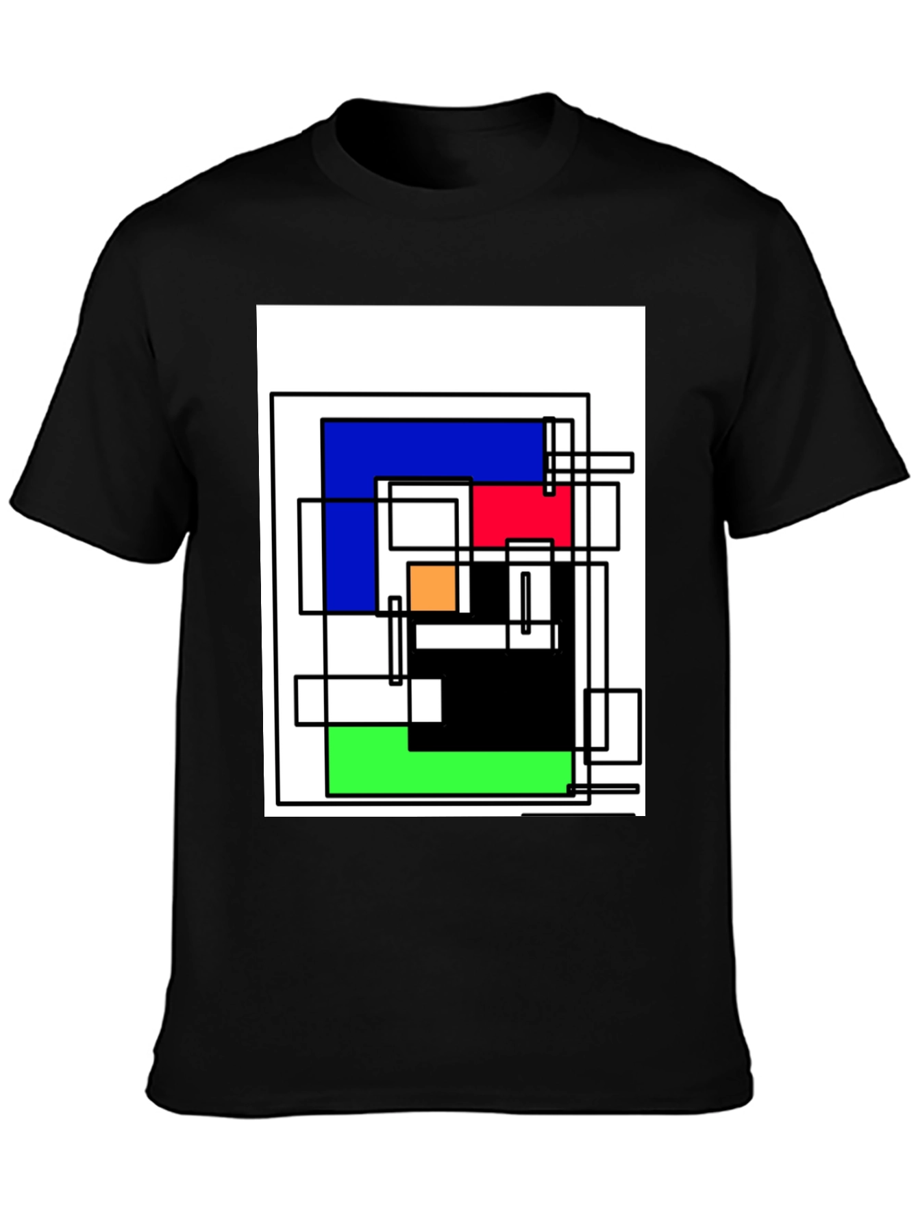Abstract Geometric Art T-Shirt - Mondrian Style
