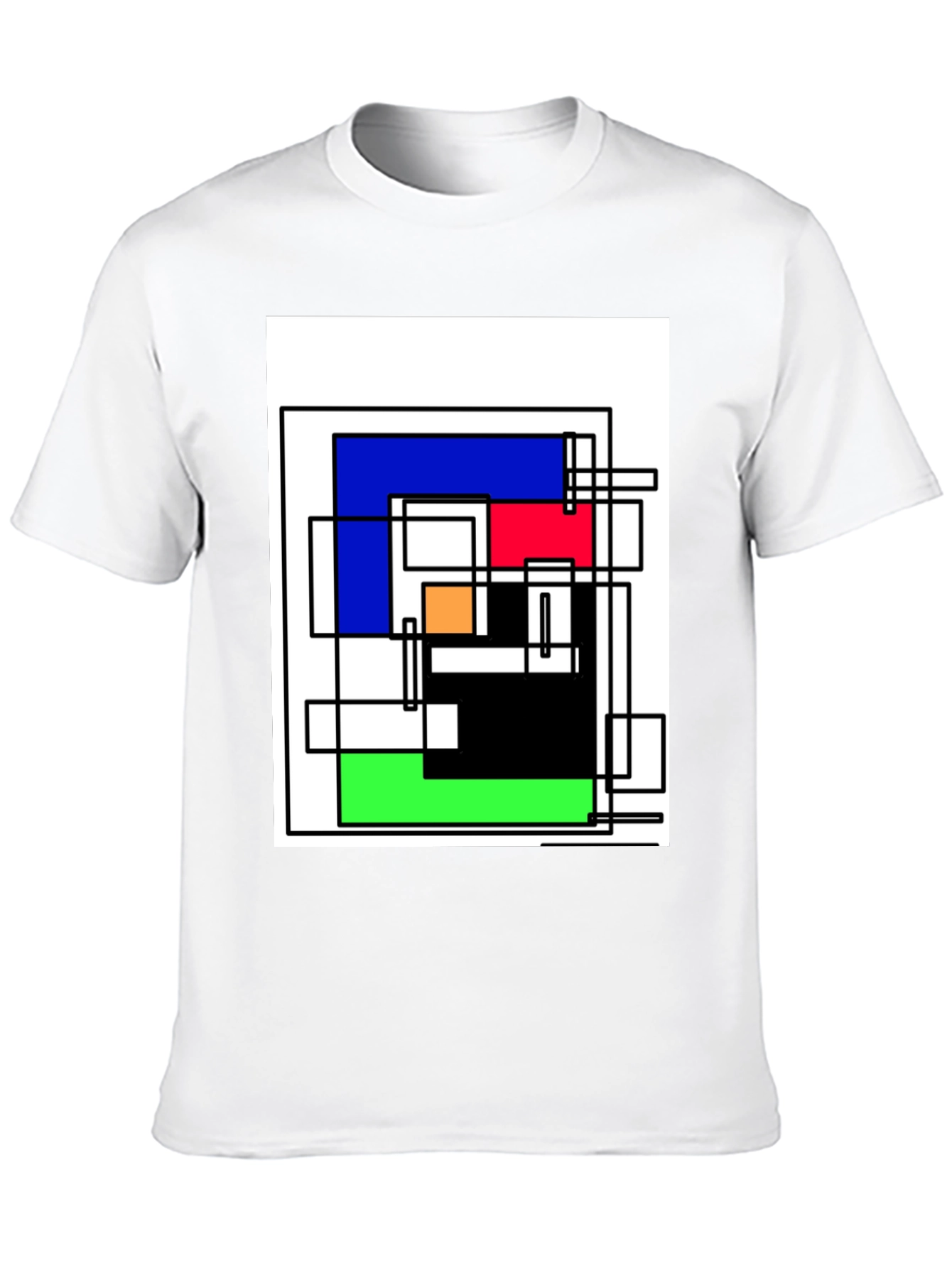Abstract Geometric Art T-Shirt - Mondrian Style