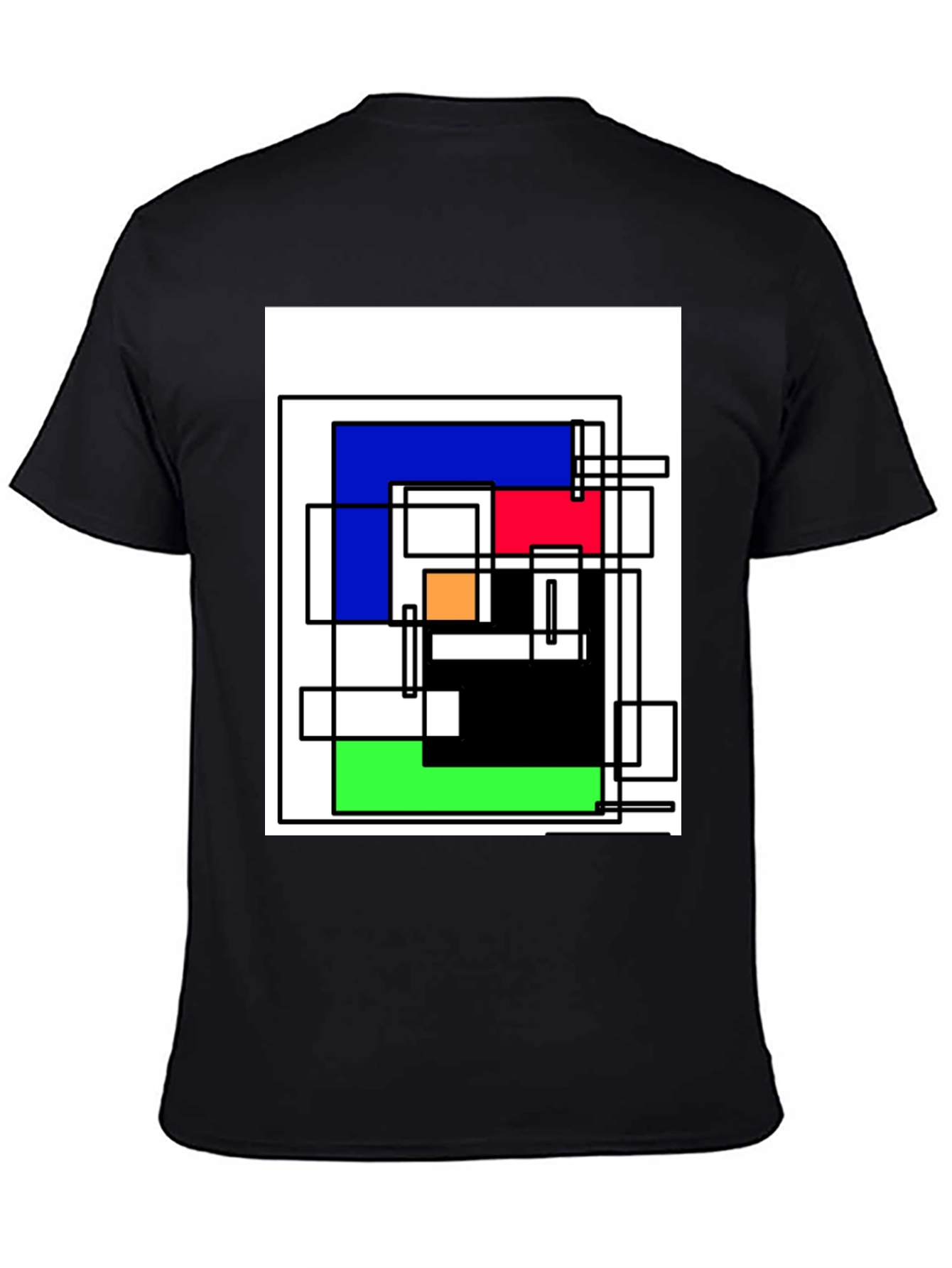 Abstract Geometric Art T-Shirt - Mondrian Style
