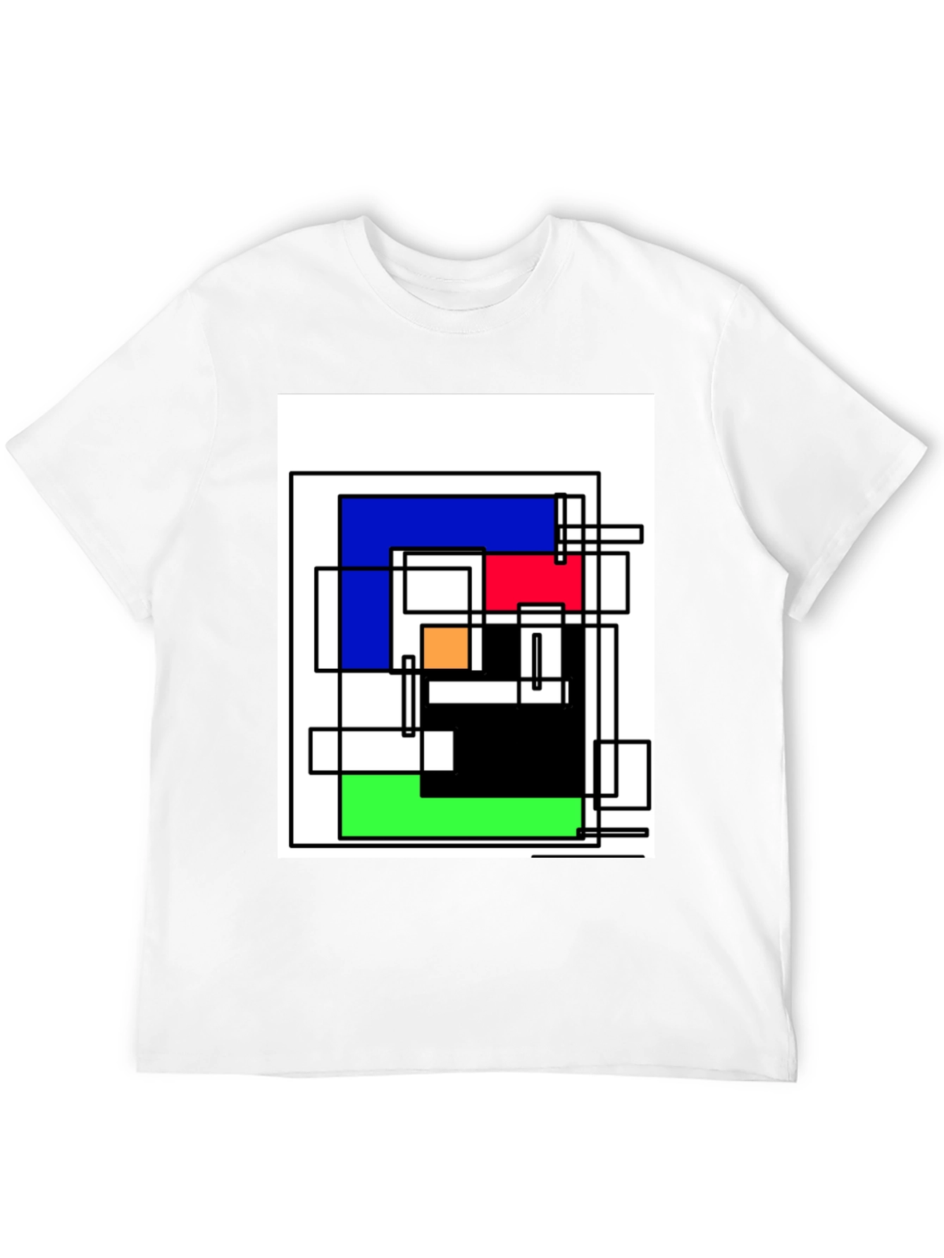 Abstract Geometric Art T-Shirt - Mondrian Style