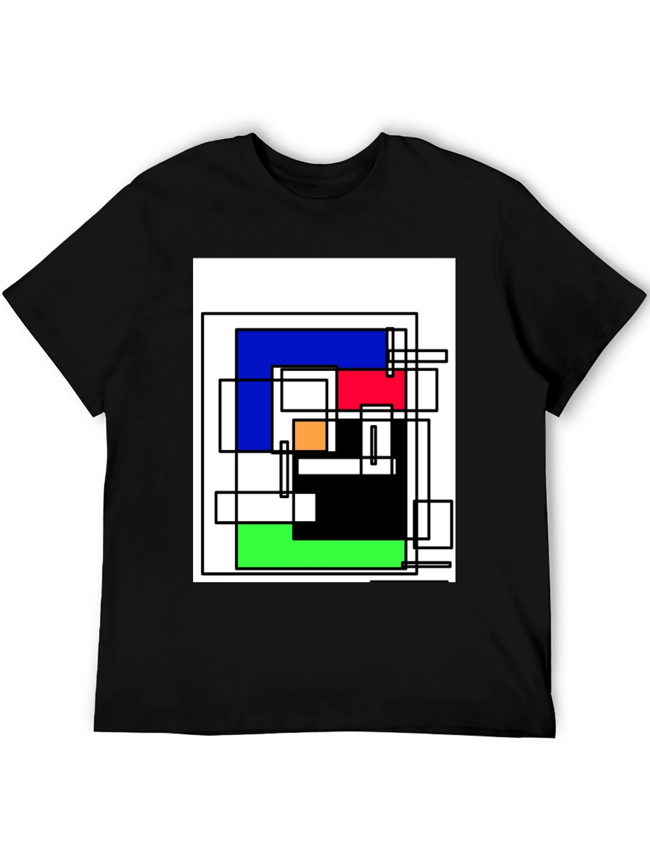 Abstract Geometric Art T-Shirt - Mondrian Style