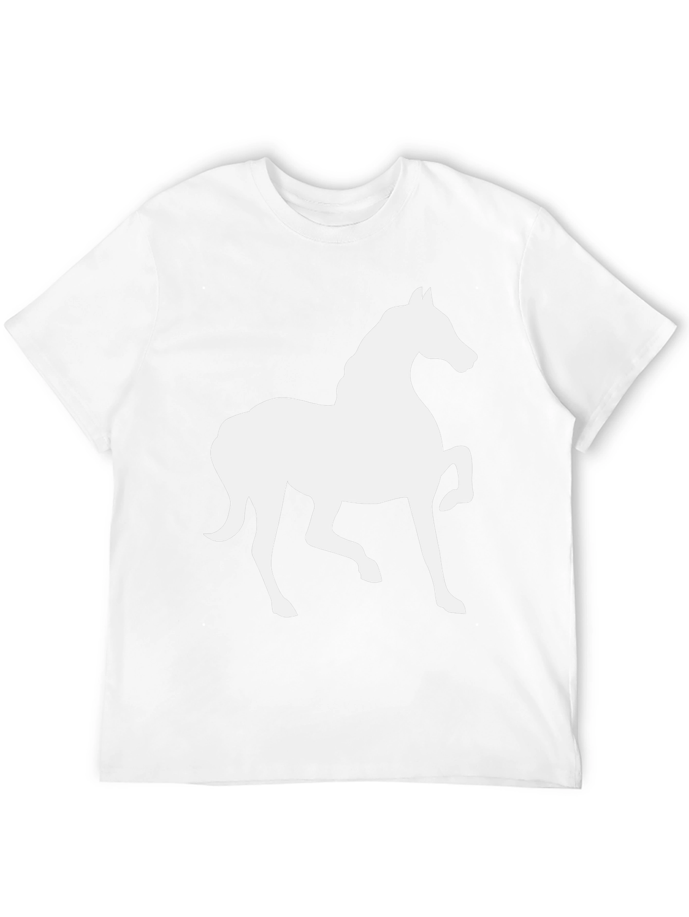 Horse Silhouette T-Shirt - Black Cotton Tee
