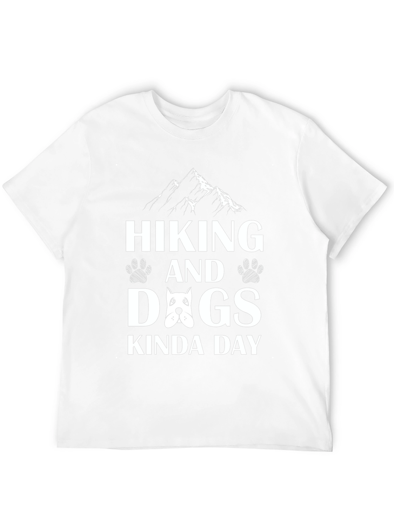 Hiking and Dogs Kinda Day Black T-Shirt