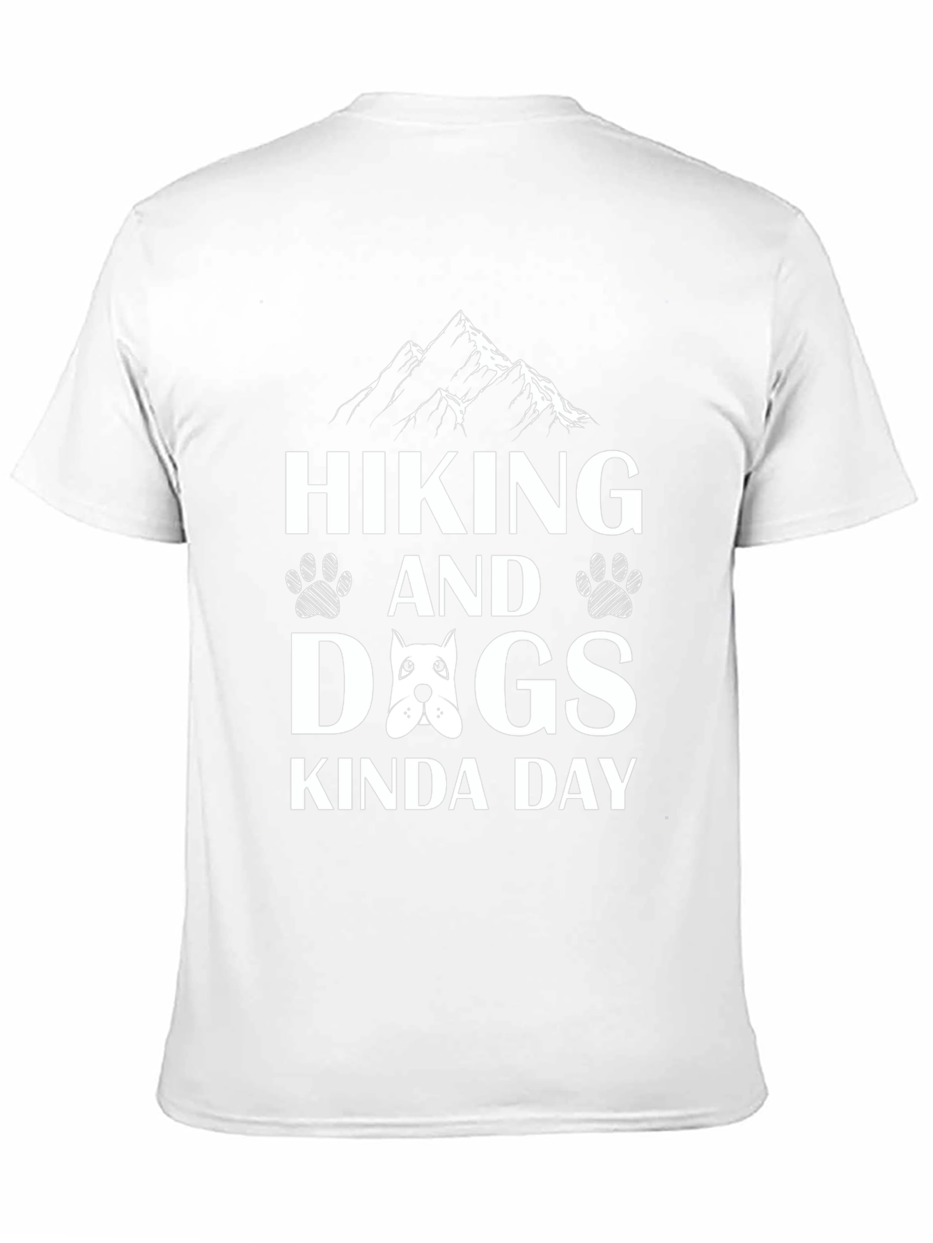Hiking and Dogs Kinda Day Black T-Shirt