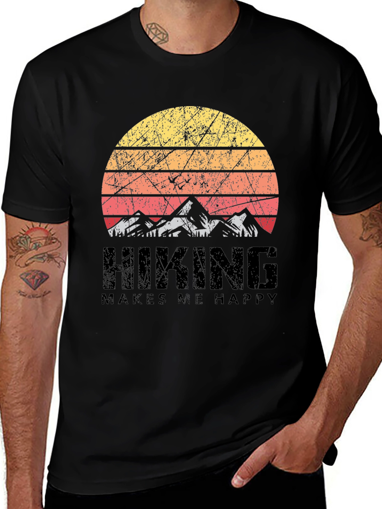 Hiking Makes Me Happy Graphic T-Shirt