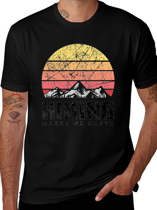Hiking Makes Me Happy Graphic T-Shirt
