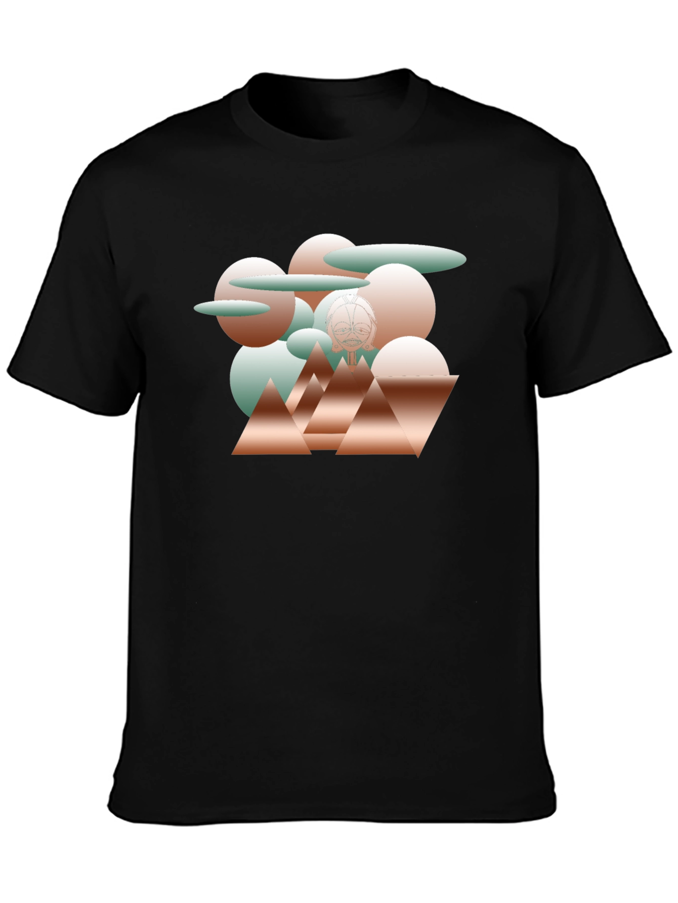 Abstract Geometric Graphic Print T-Shirt