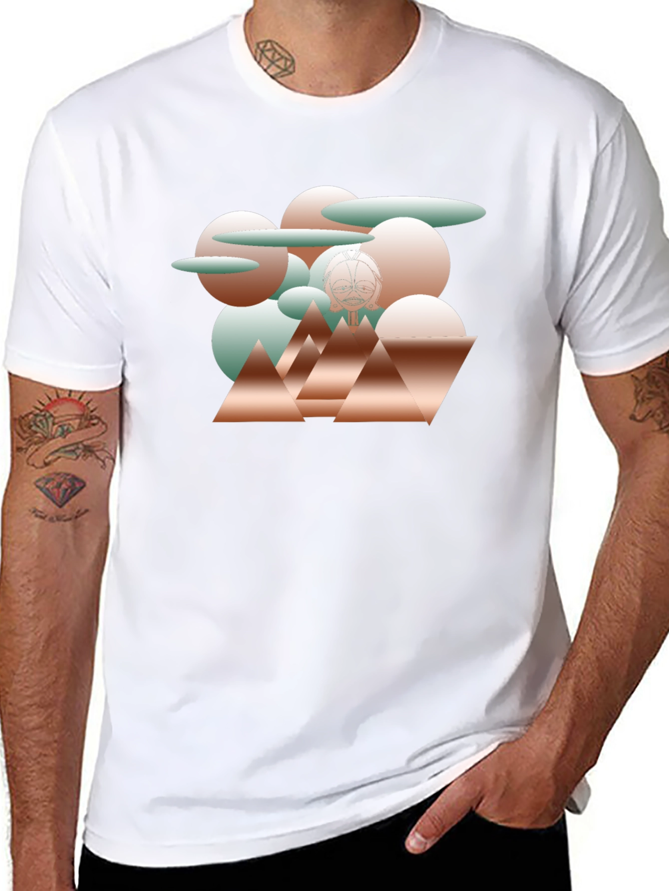 Abstract Geometric Graphic Print T-Shirt