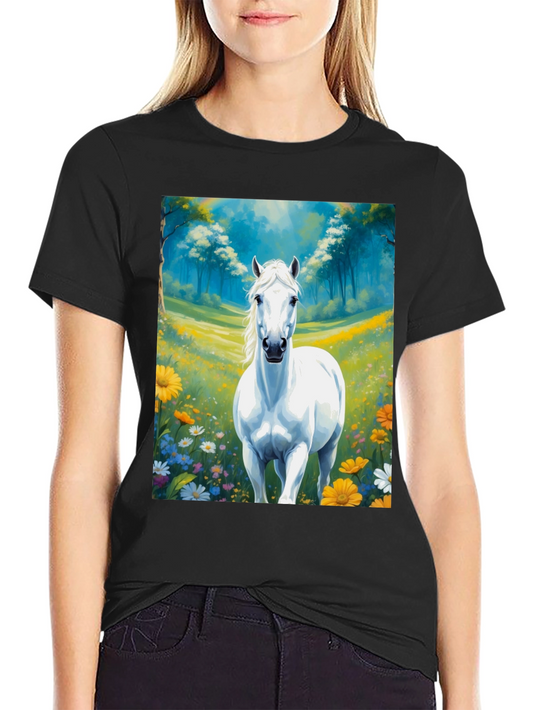 Horse T-Shirt Artistic Print Unisex Comfortable Fit