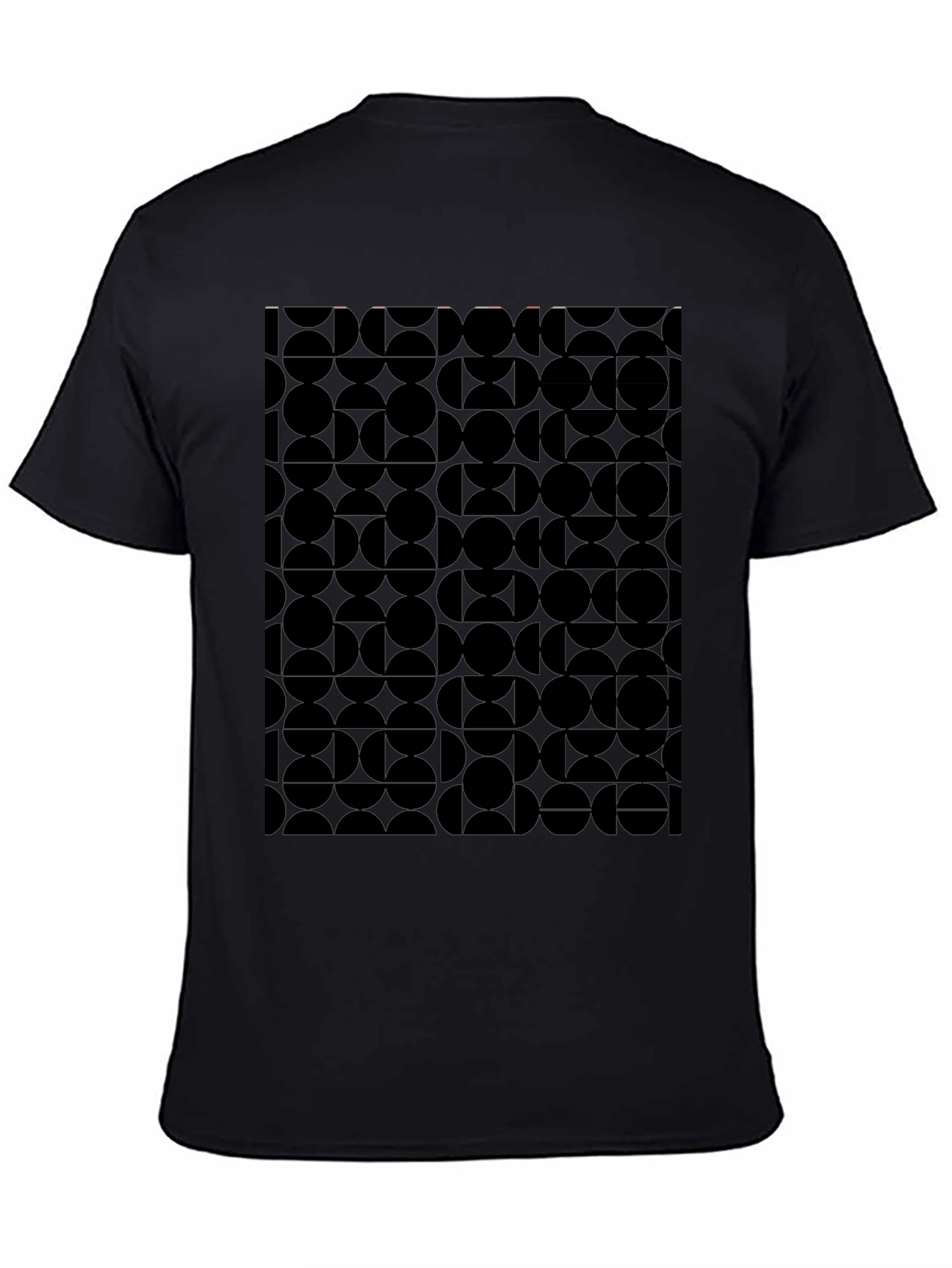 Abstract Geometric Black T-Shirt