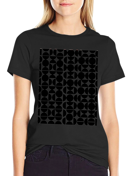 Abstract Geometric Black T-Shirt