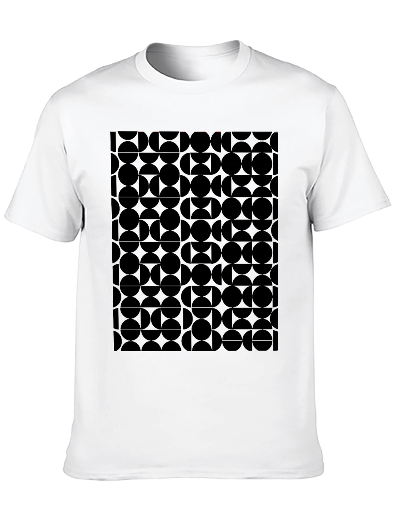 Abstract Geometric Black T-Shirt