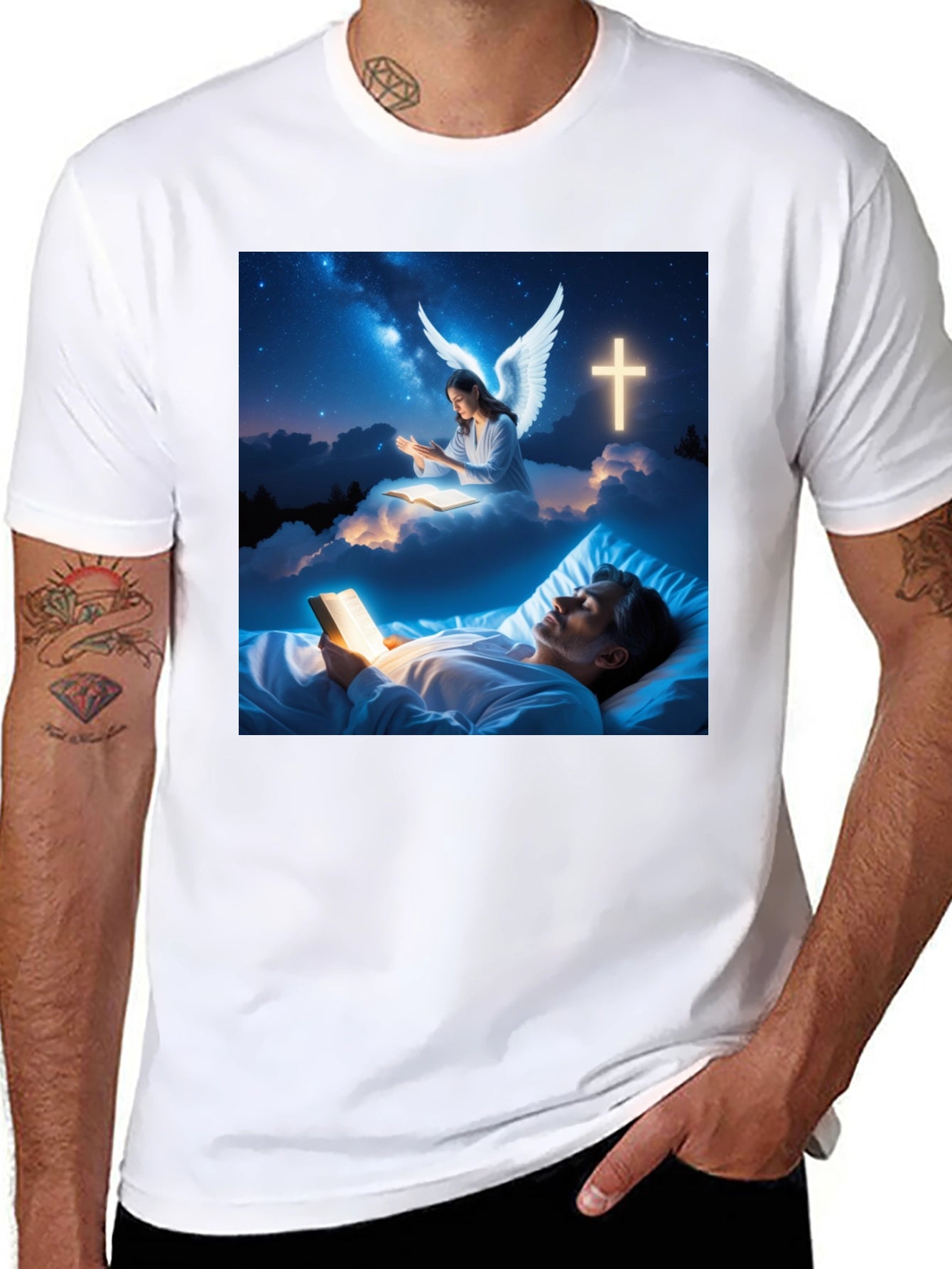 Angel Dreamer T-Shirt - Celestial Graphic Tee