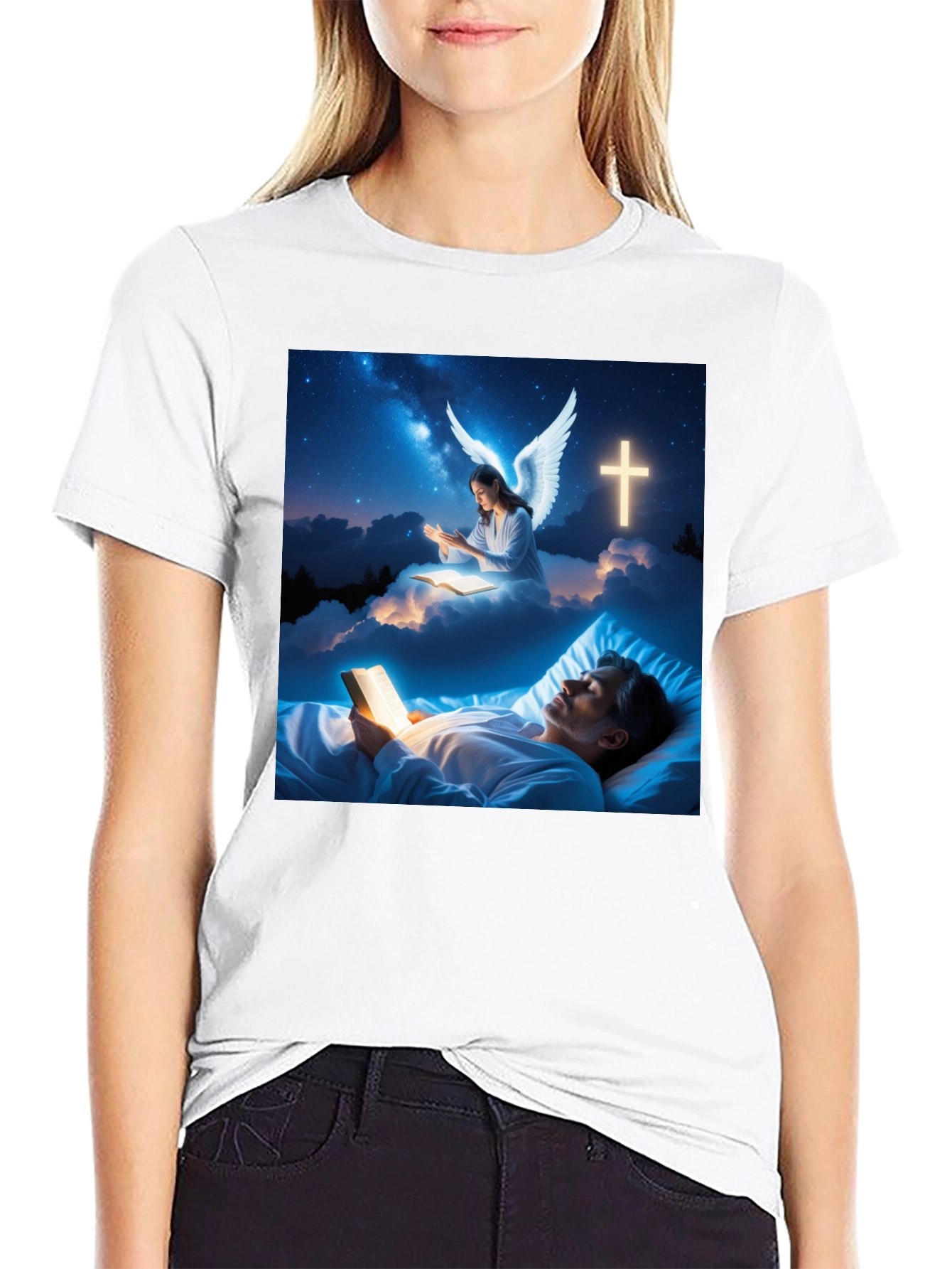 Angel Dreamer T-Shirt - Celestial Graphic Tee