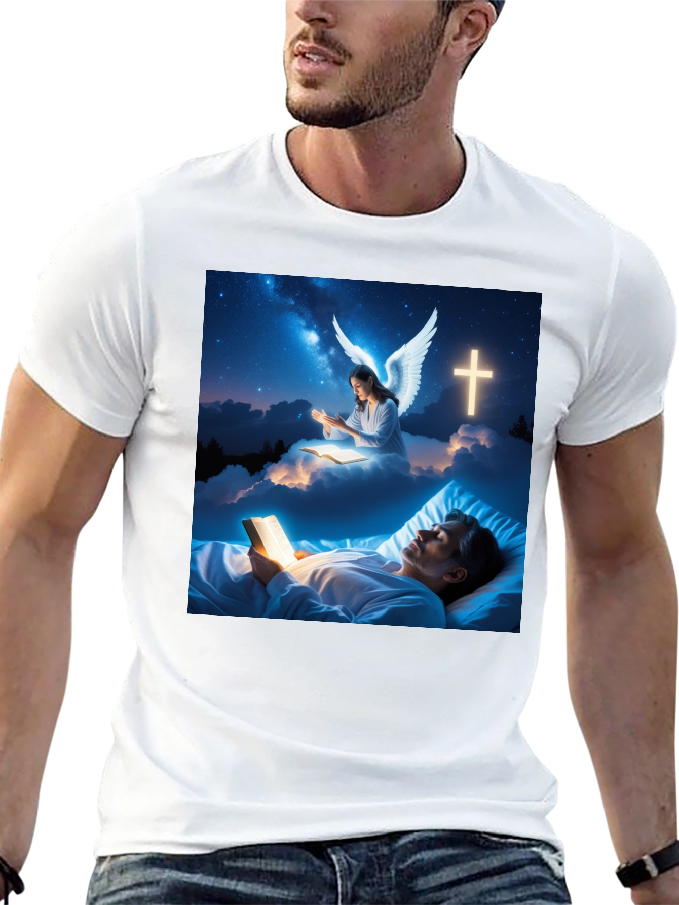 Angel Dreamer T-Shirt - Celestial Graphic Tee