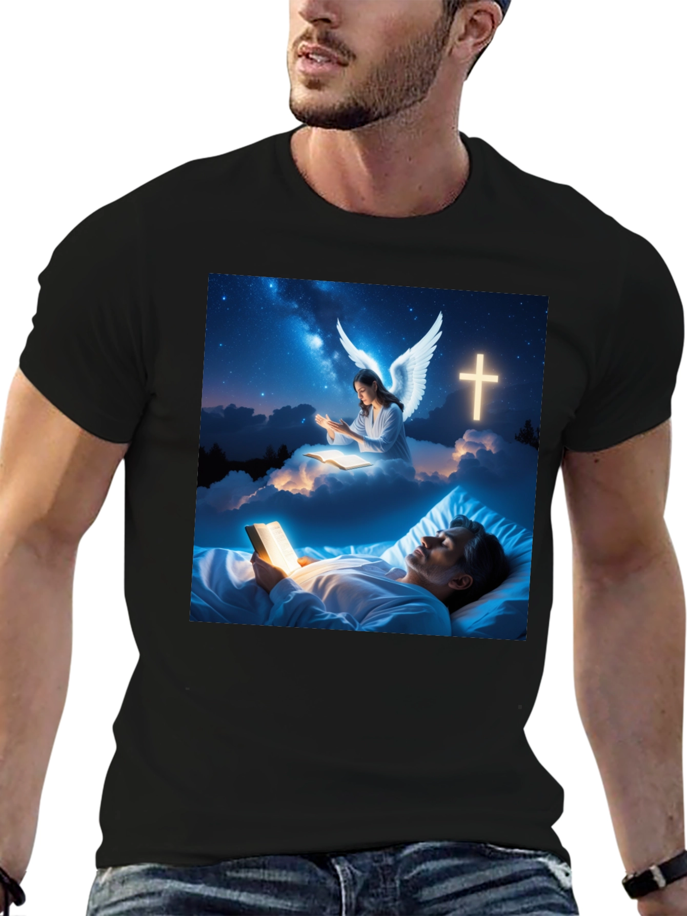 Angel Dreamer T-Shirt - Celestial Graphic Tee