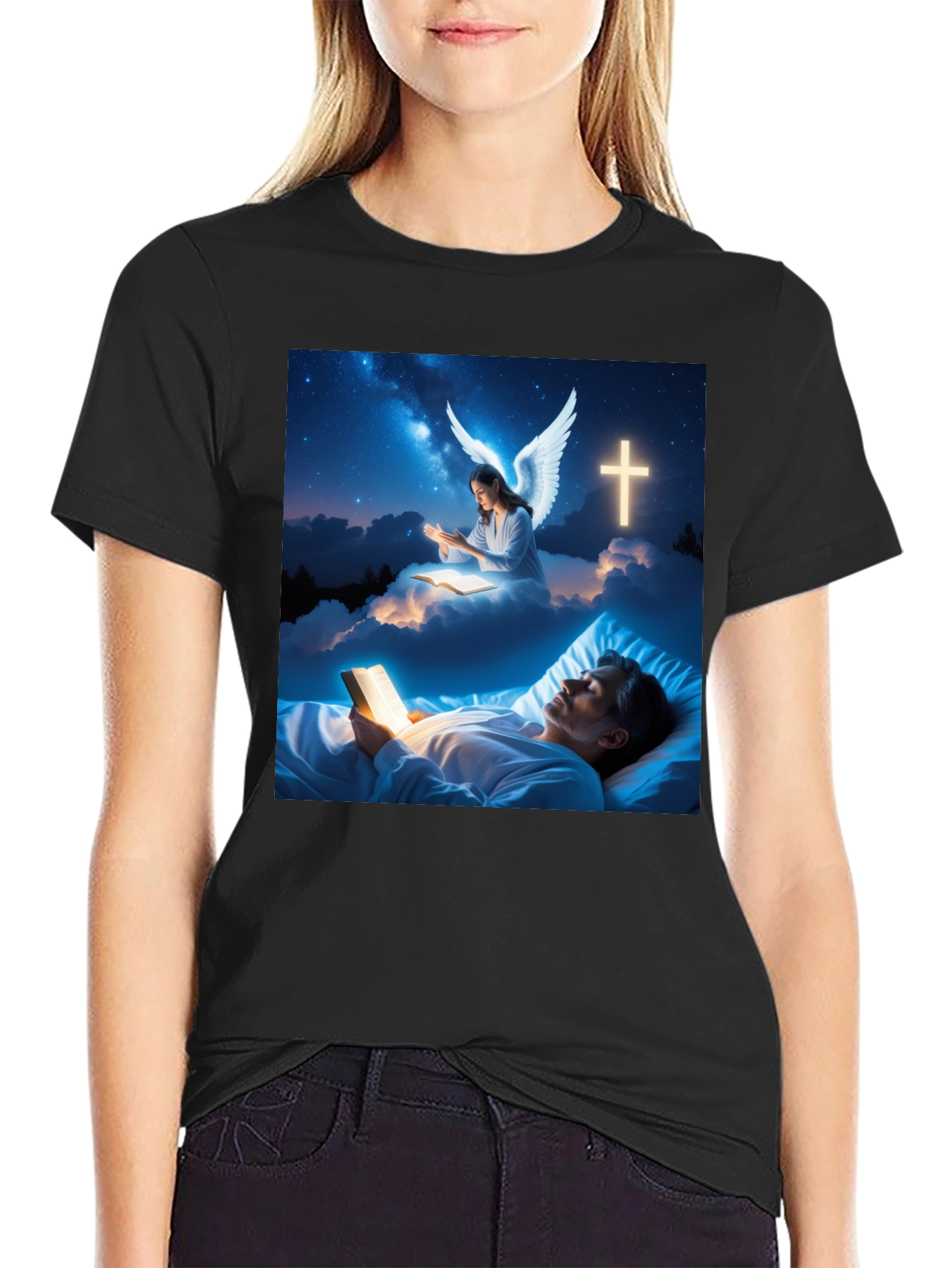 Angel Dreamer T-Shirt - Celestial Graphic Tee