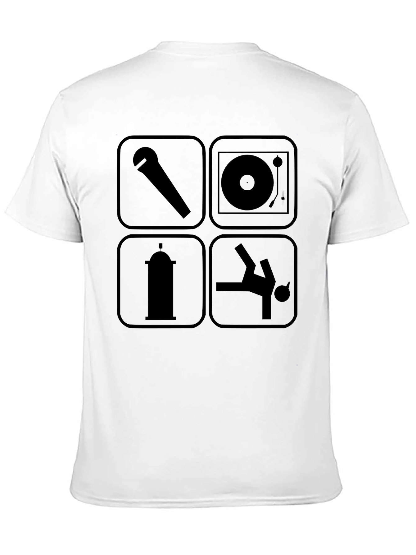 Hip Hop Culture Icons Black T-Shirt