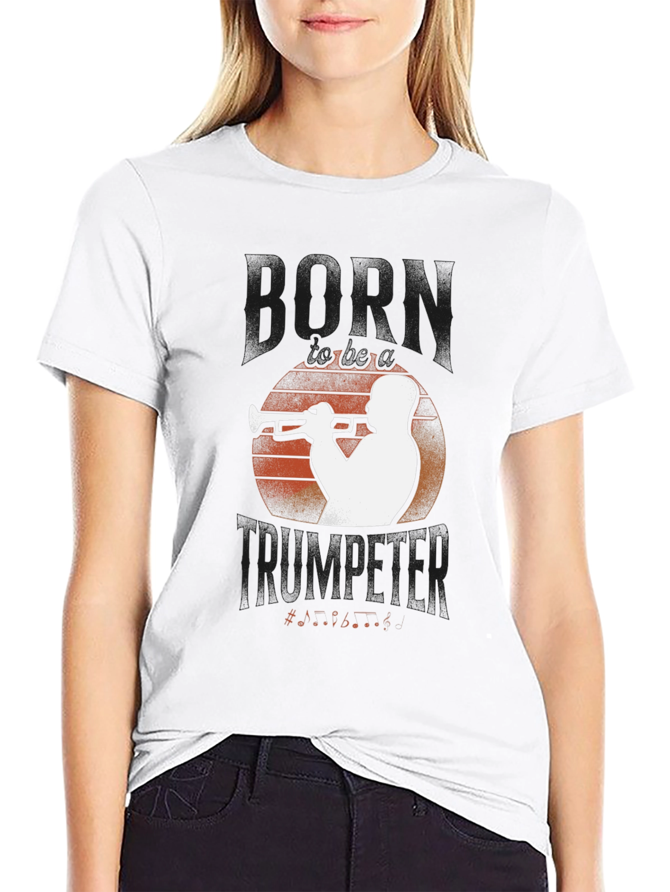 Horn Trumpeter Graphic Tee - Black