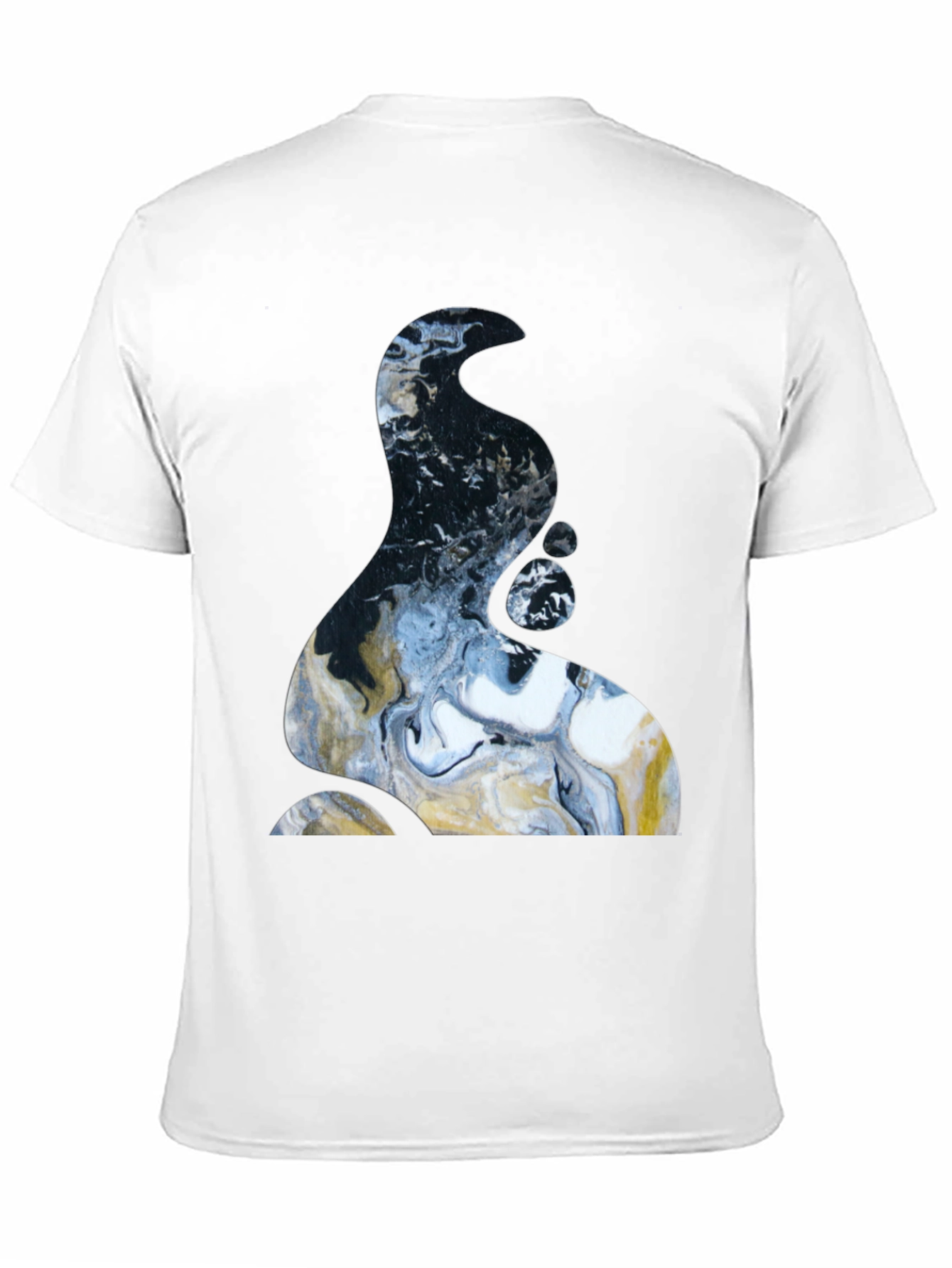 Abstract Art Tee: Modern Graphic Print Black T-Shirt