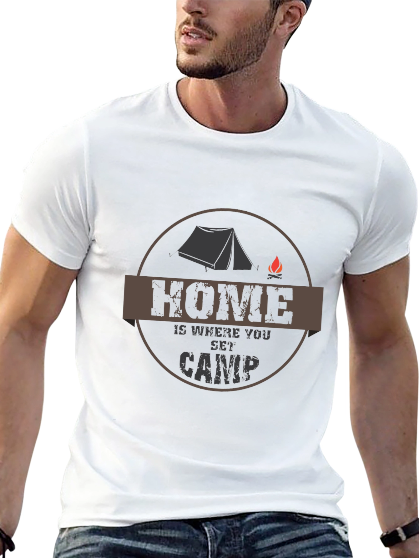 Home Is Where You Set Camp Black T-Shirt