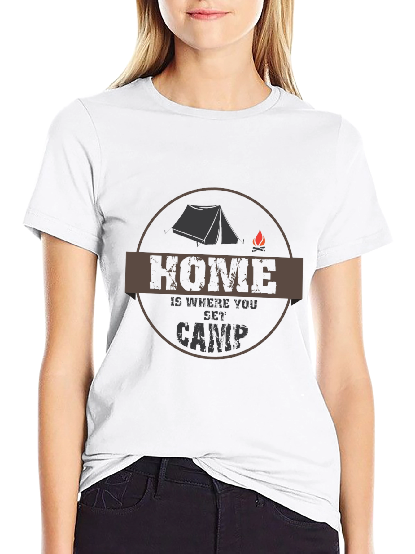 Home Is Where You Set Camp Black T-Shirt
