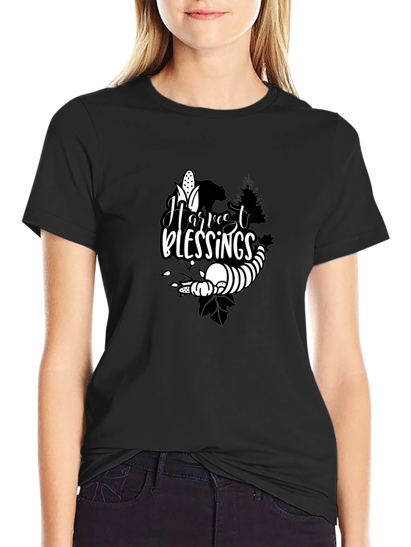Harvest Blessings Black T-Shirt