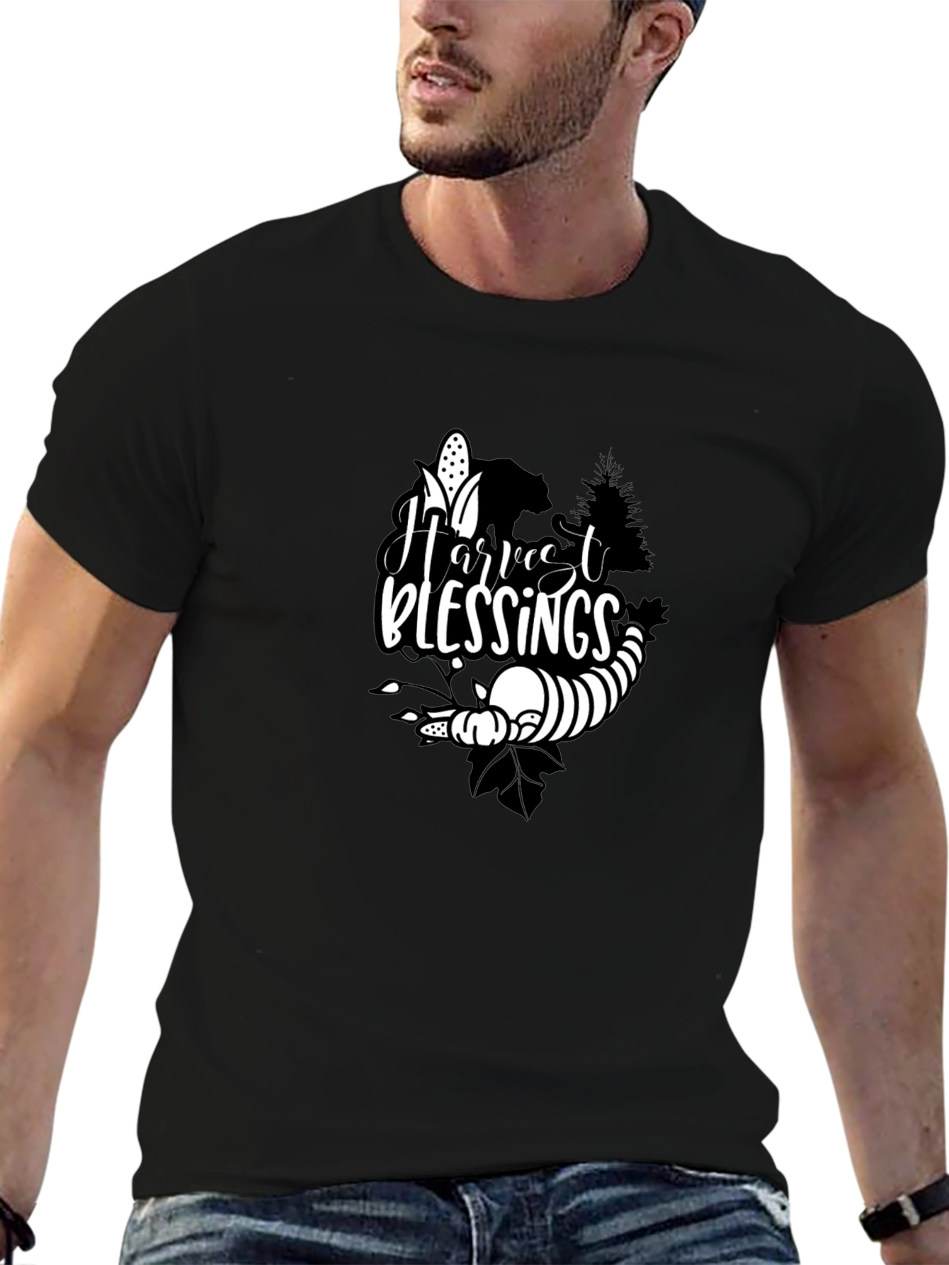 Harvest Blessings Black T-Shirt