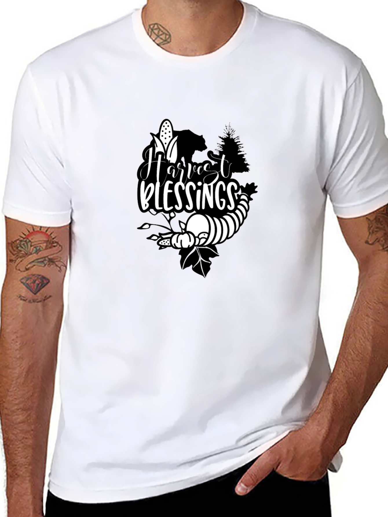 Harvest Blessings Black T-Shirt