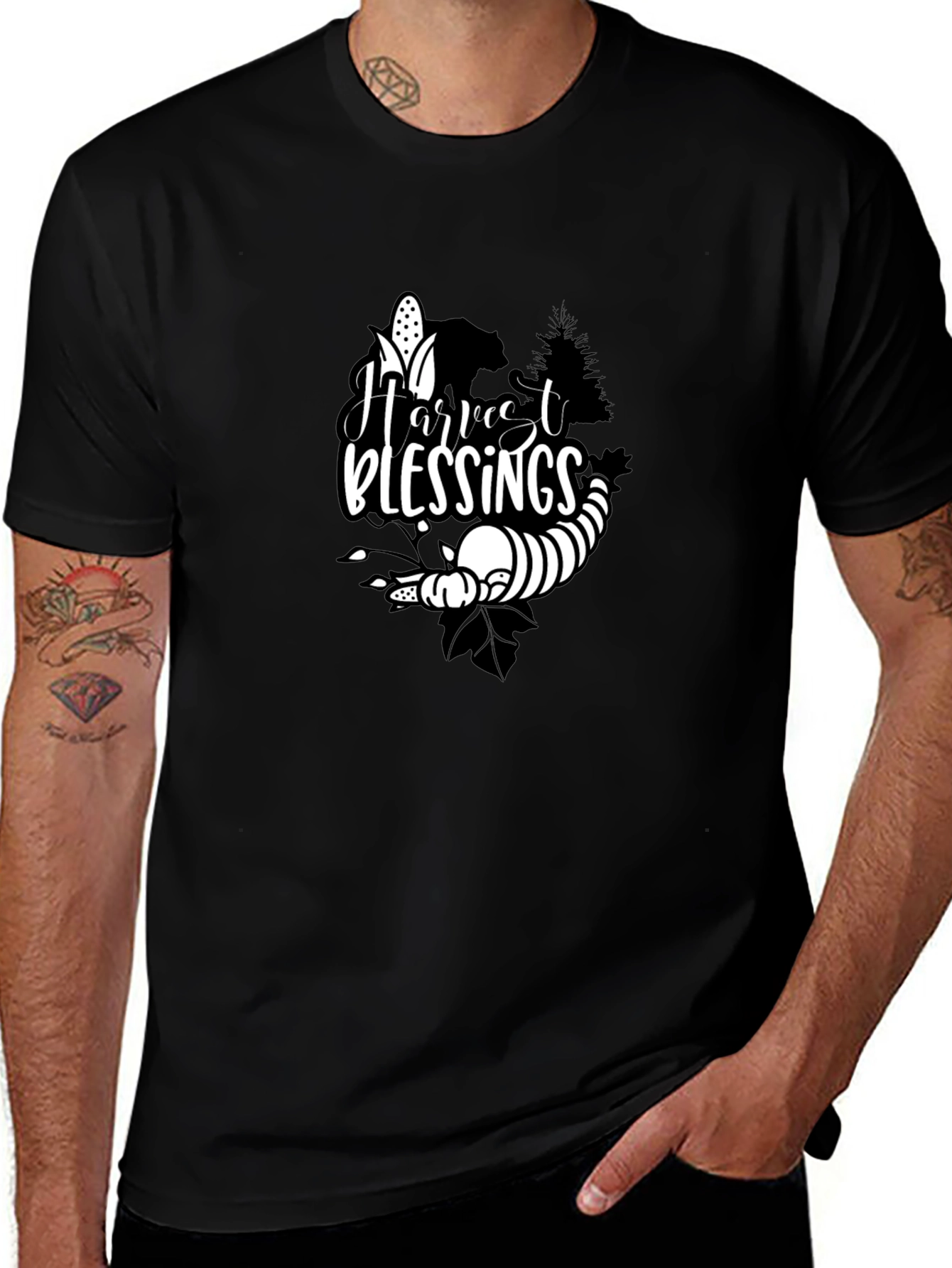 Harvest Blessings Black T-Shirt