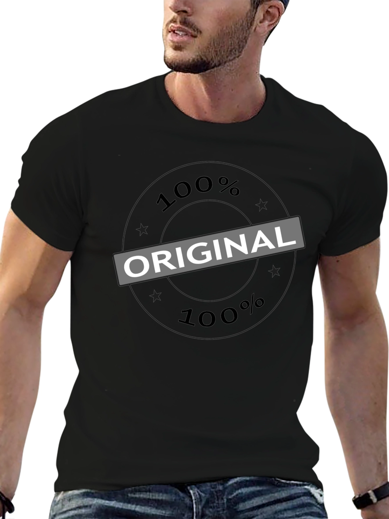 100% Original Black T-Shirt | Mens Fashion