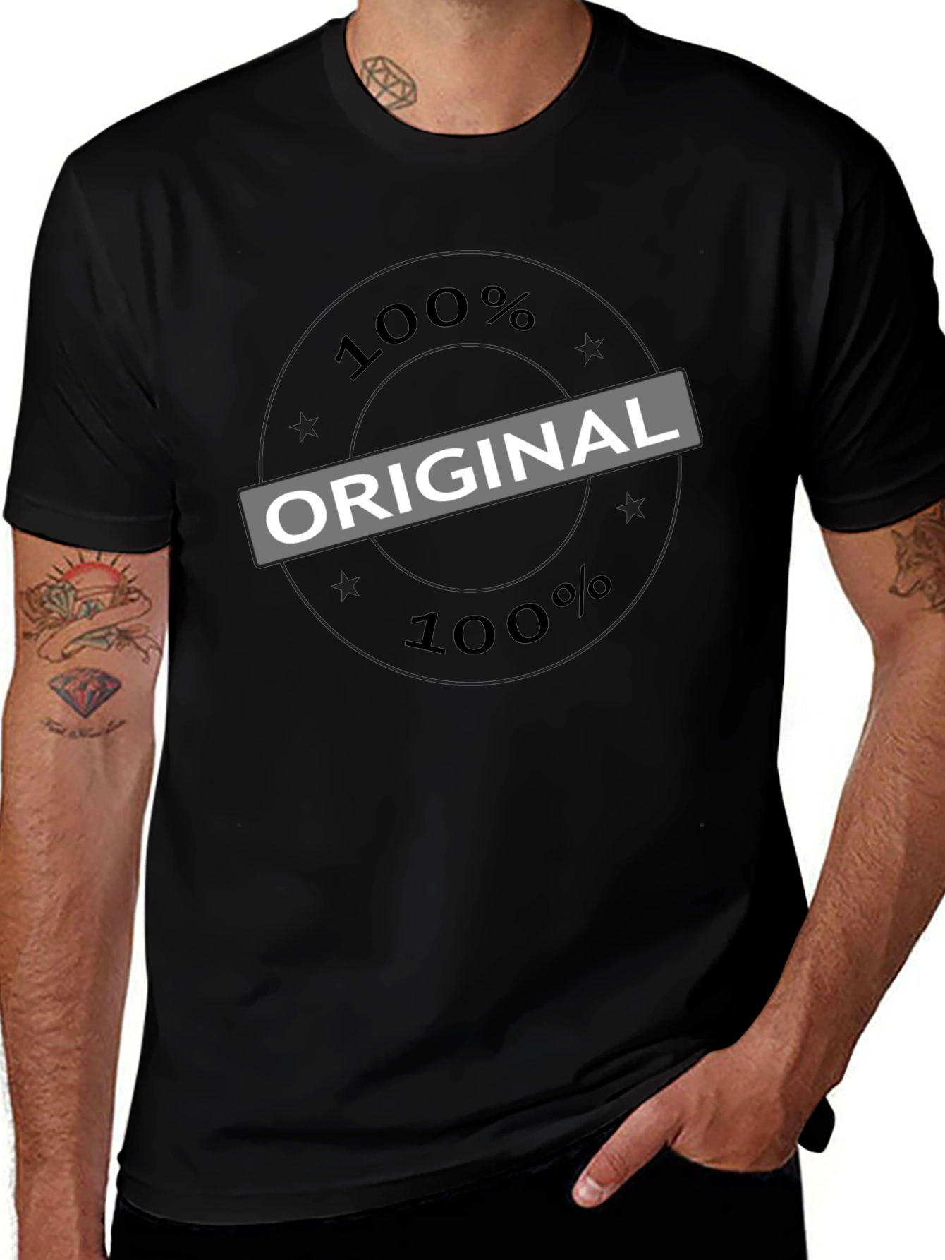 100% Original Black T-Shirt | Mens Fashion
