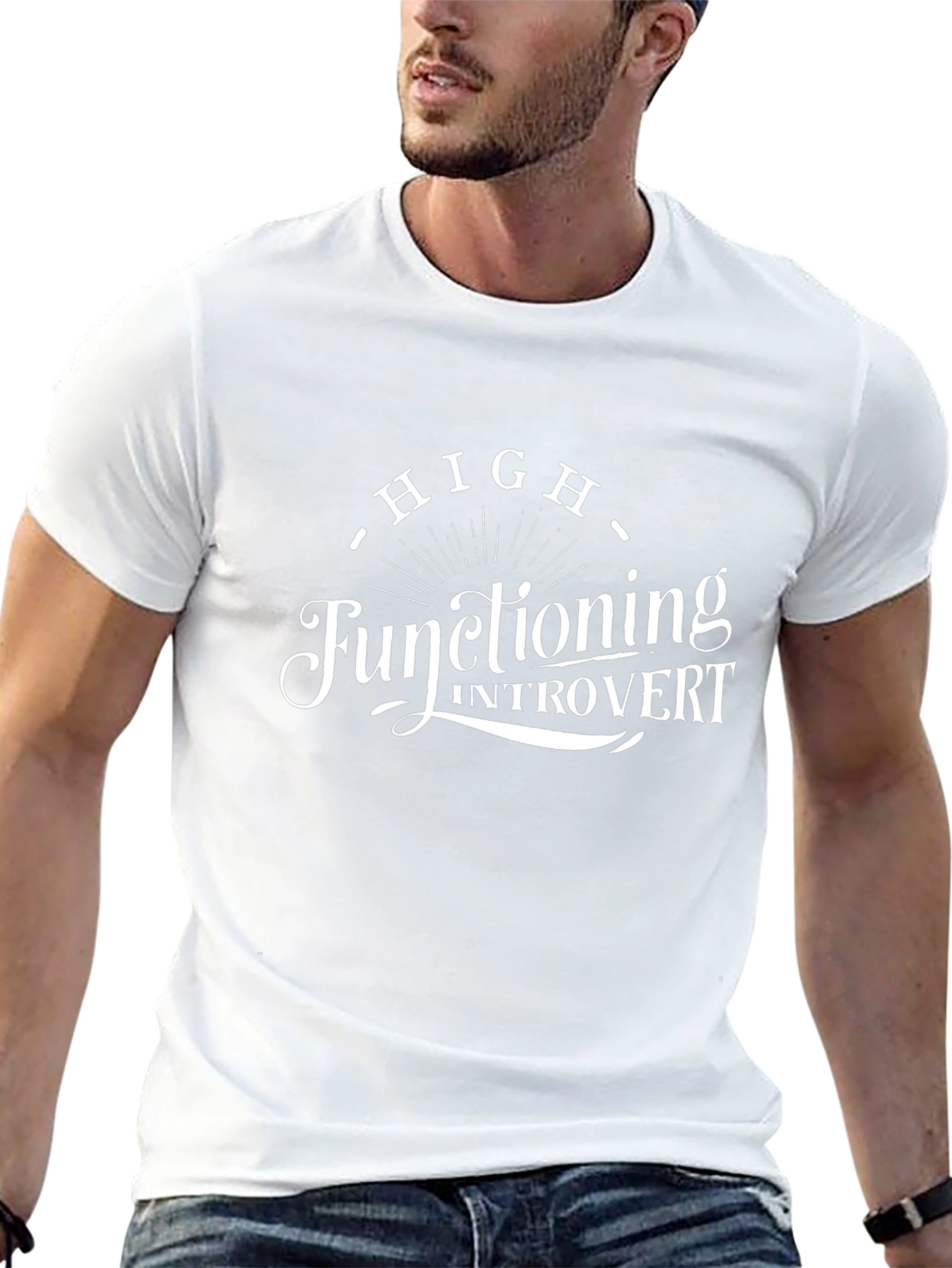 High Functioning Introvert Black T-Shirt