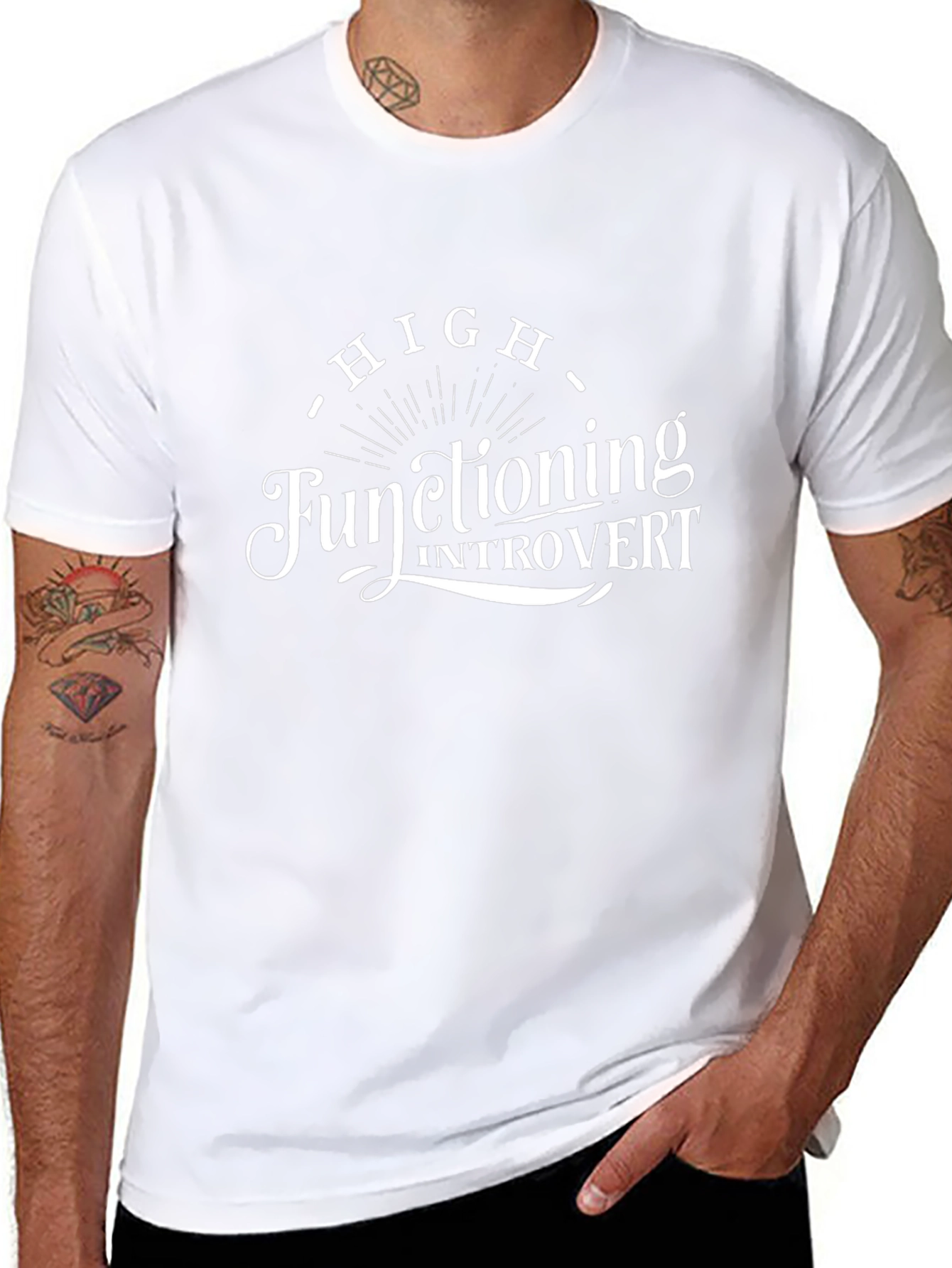 High Functioning Introvert Black T-Shirt