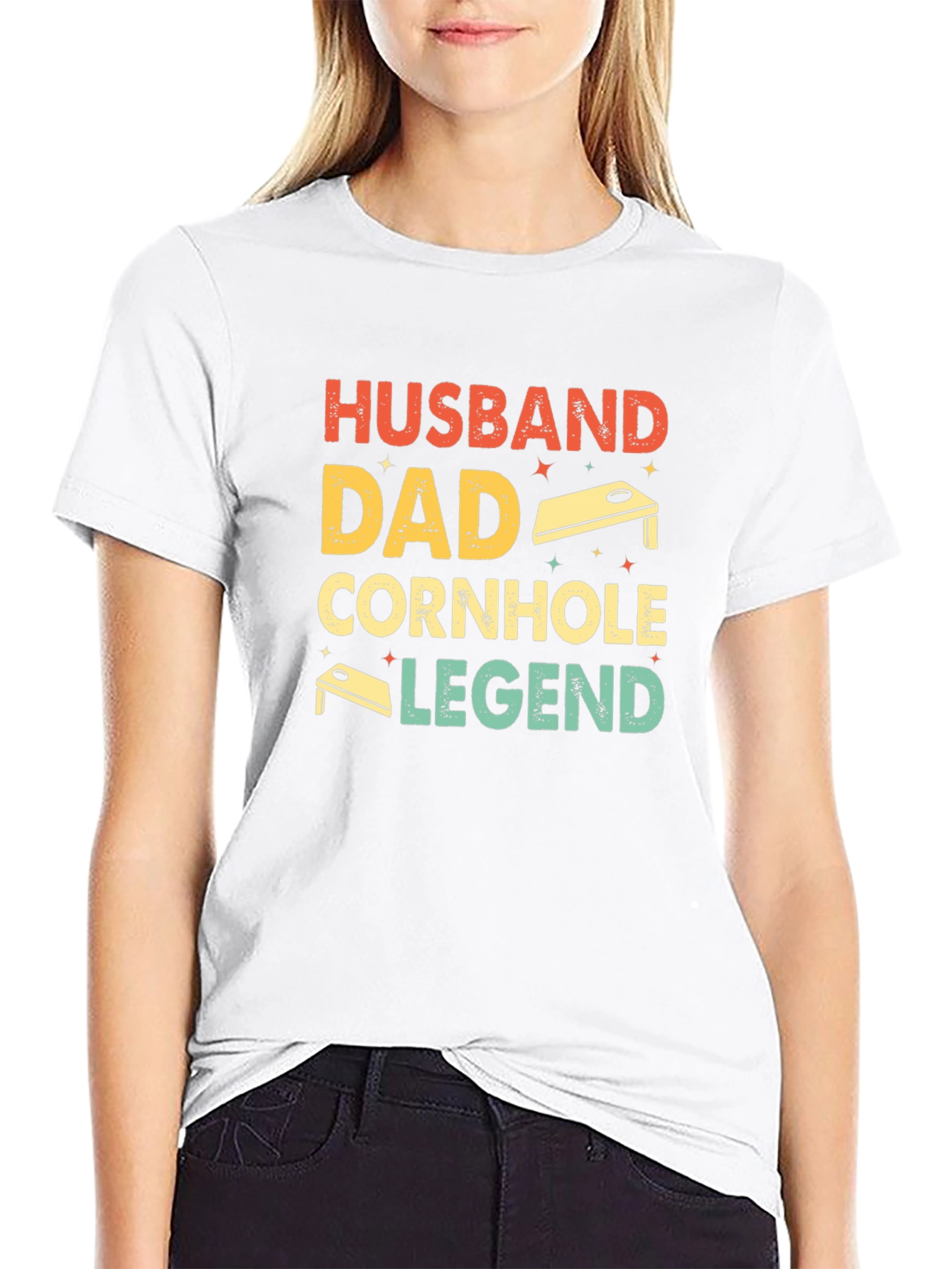 Husband Dad Cornhole Legend Graphic T-Shirt