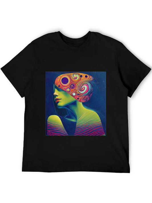 Abstract Art Tee - Psychedelic Woman Print