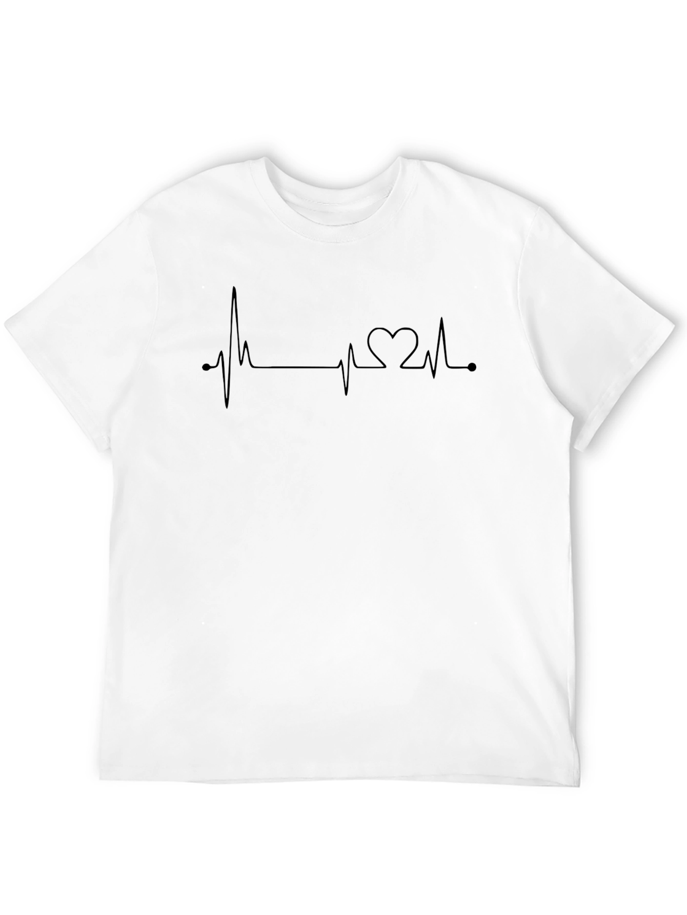 Heartbeat Heart Love Tee - Black