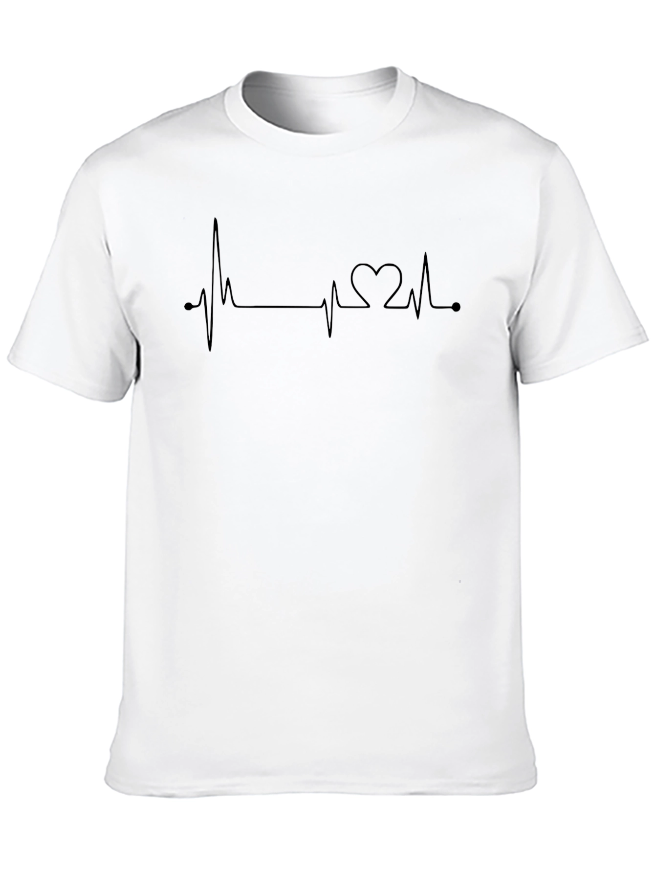 Heartbeat Heart Love Tee - Black