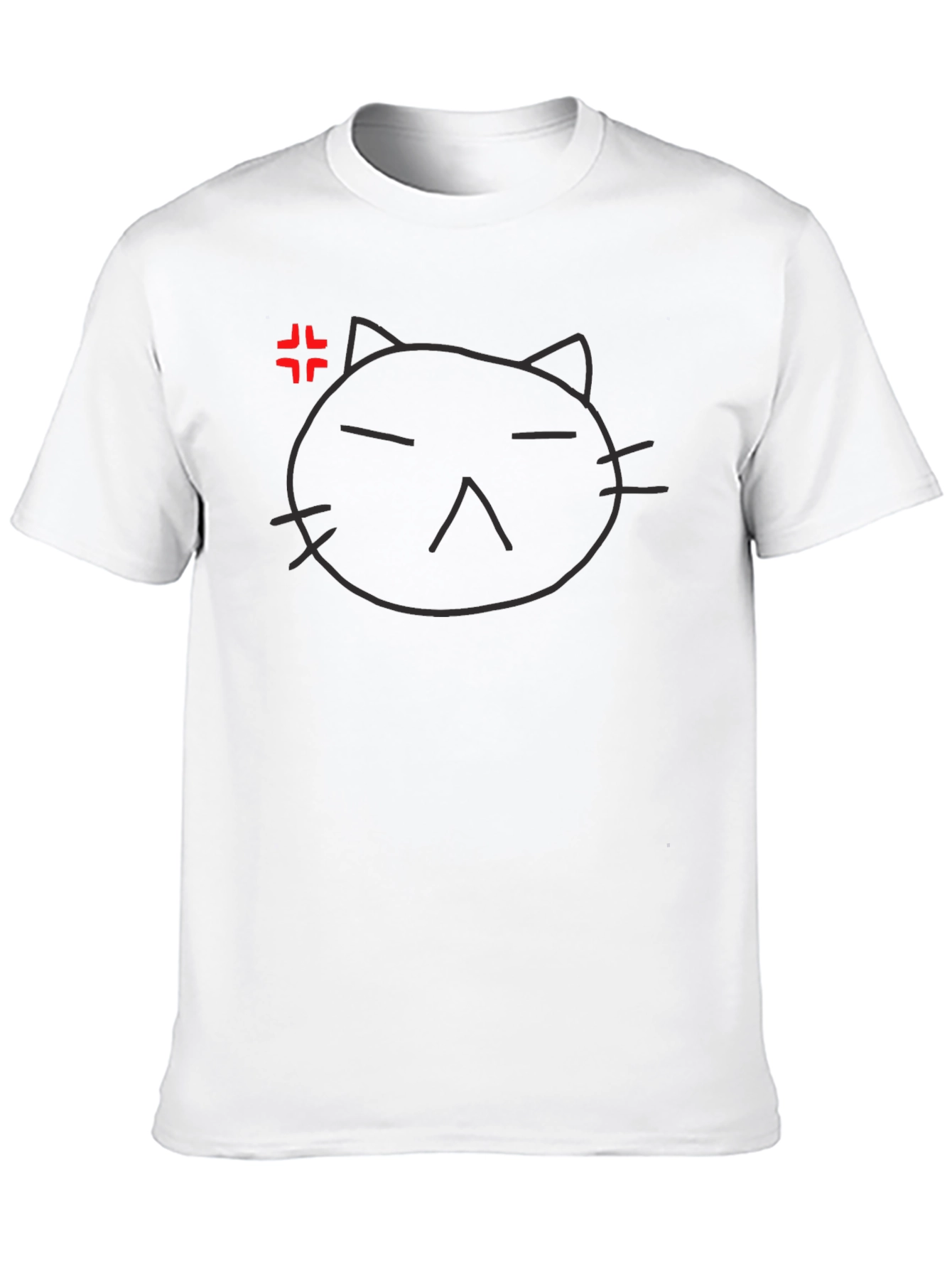Angry Cat Graphic Tee - Unisex Black T-Shirt