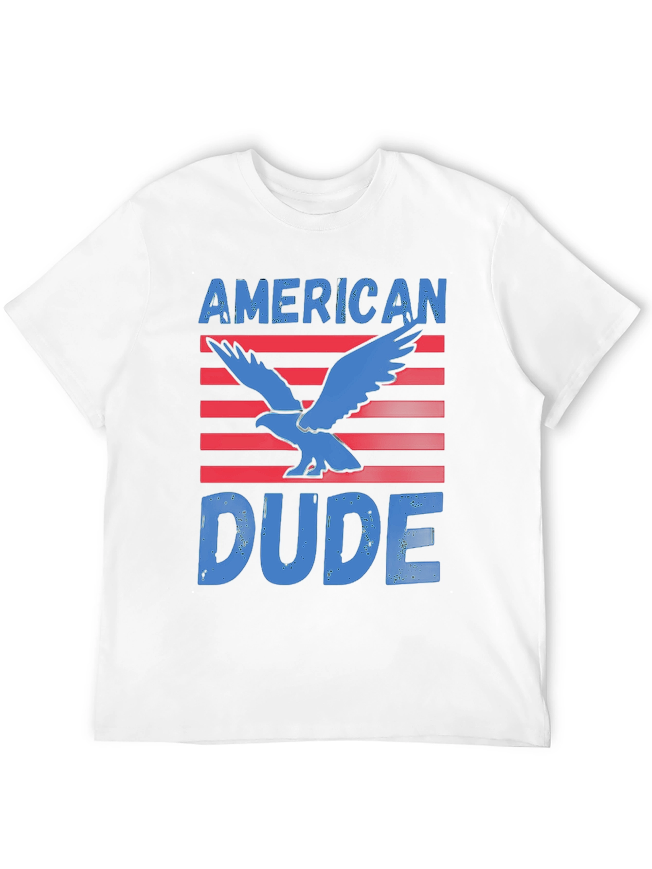 American Dude Eagle Graphic T-Shirt - Patriotic Style