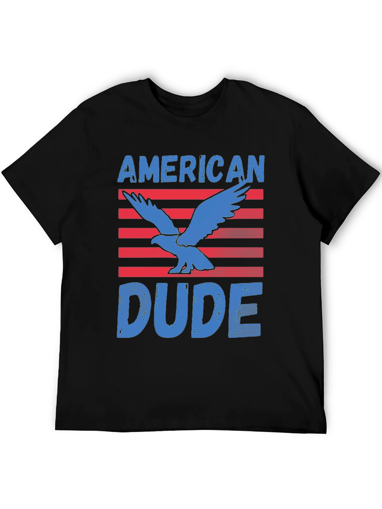 American Dude Eagle Graphic T-Shirt - Patriotic Style