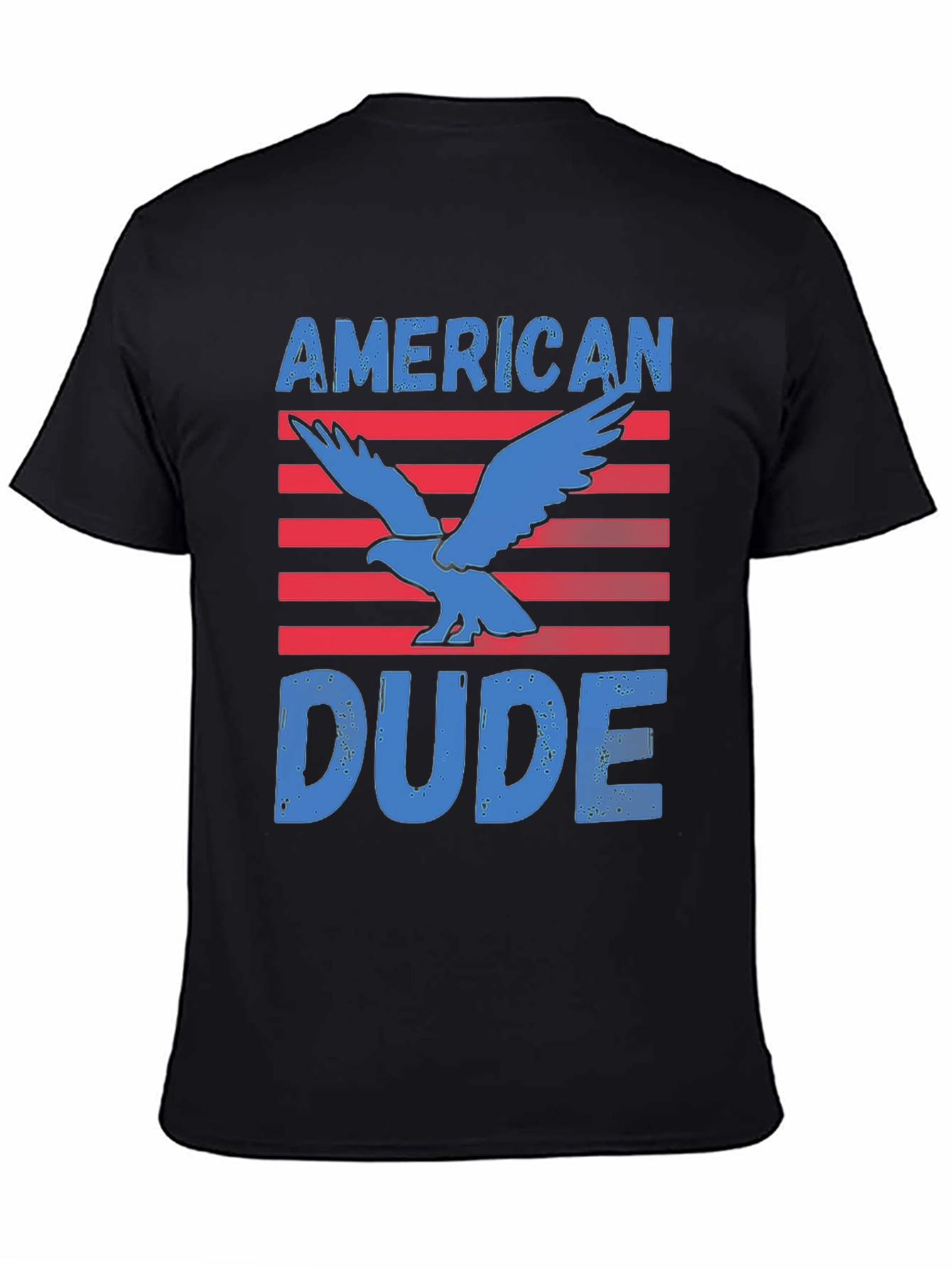American Dude Eagle Graphic T-Shirt - Patriotic Style