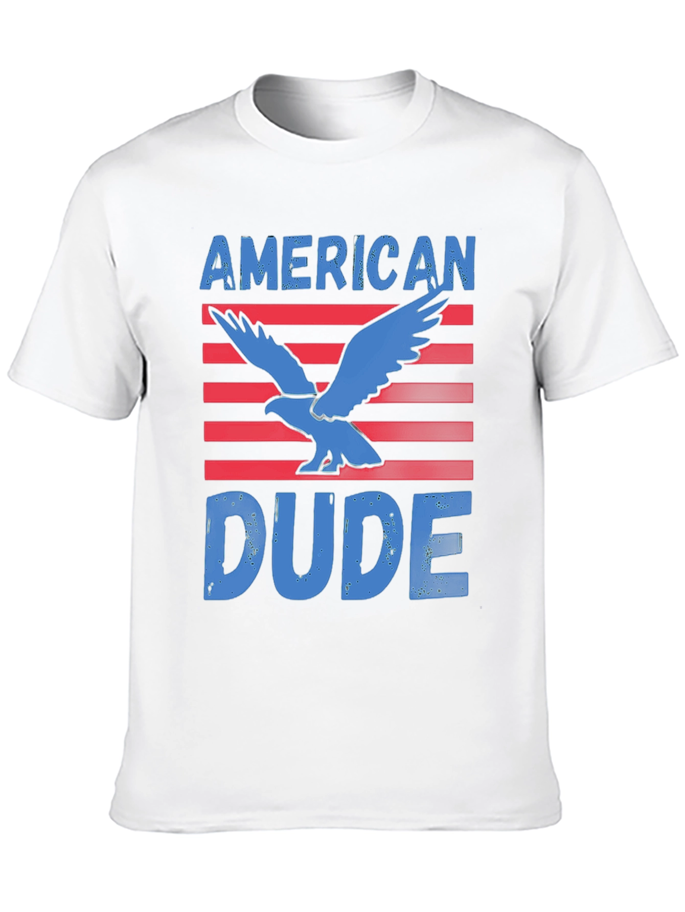 American Dude Eagle Graphic T-Shirt - Patriotic Style