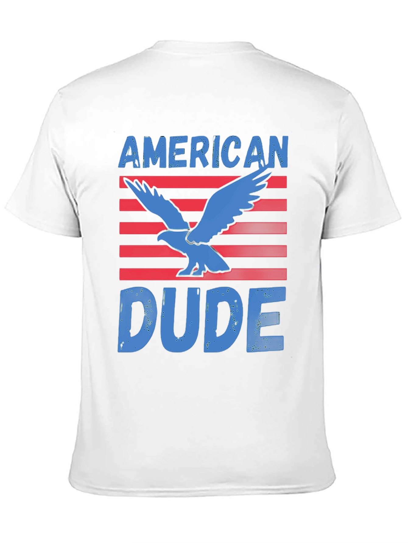American Dude Eagle Graphic T-Shirt - Patriotic Style