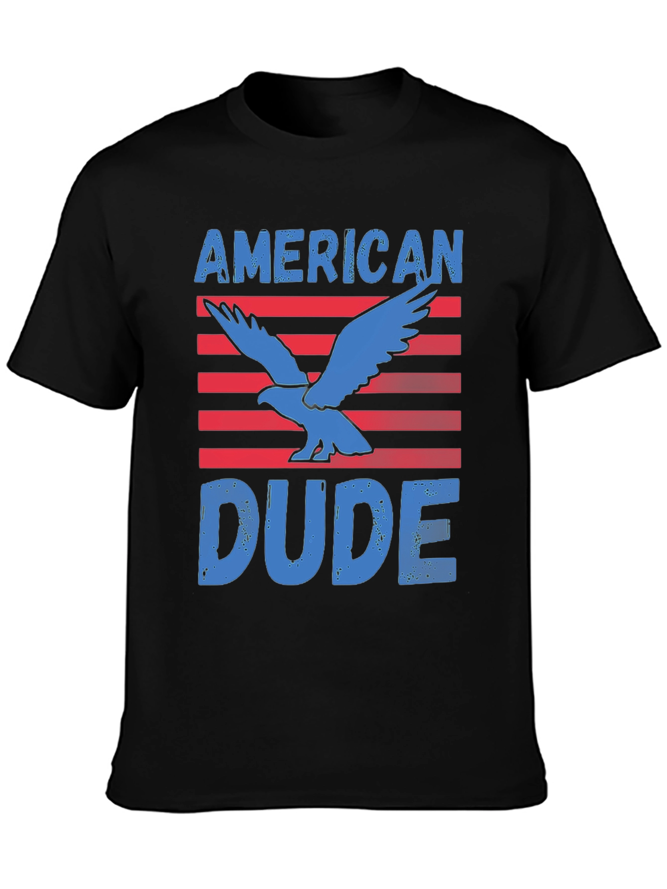 American Dude Eagle Graphic T-Shirt - Patriotic Style