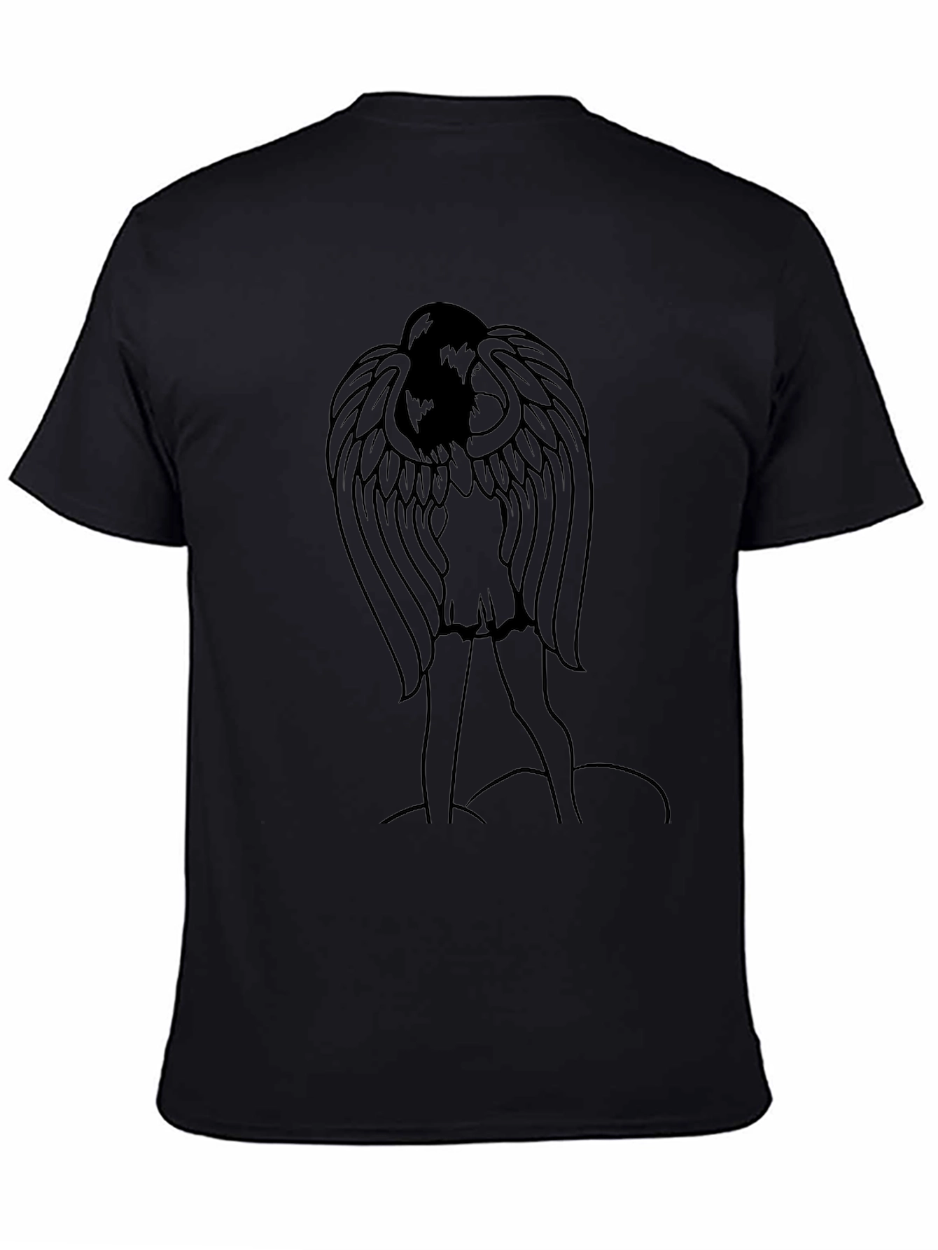 Angel Wings Graphic Black T-Shirt