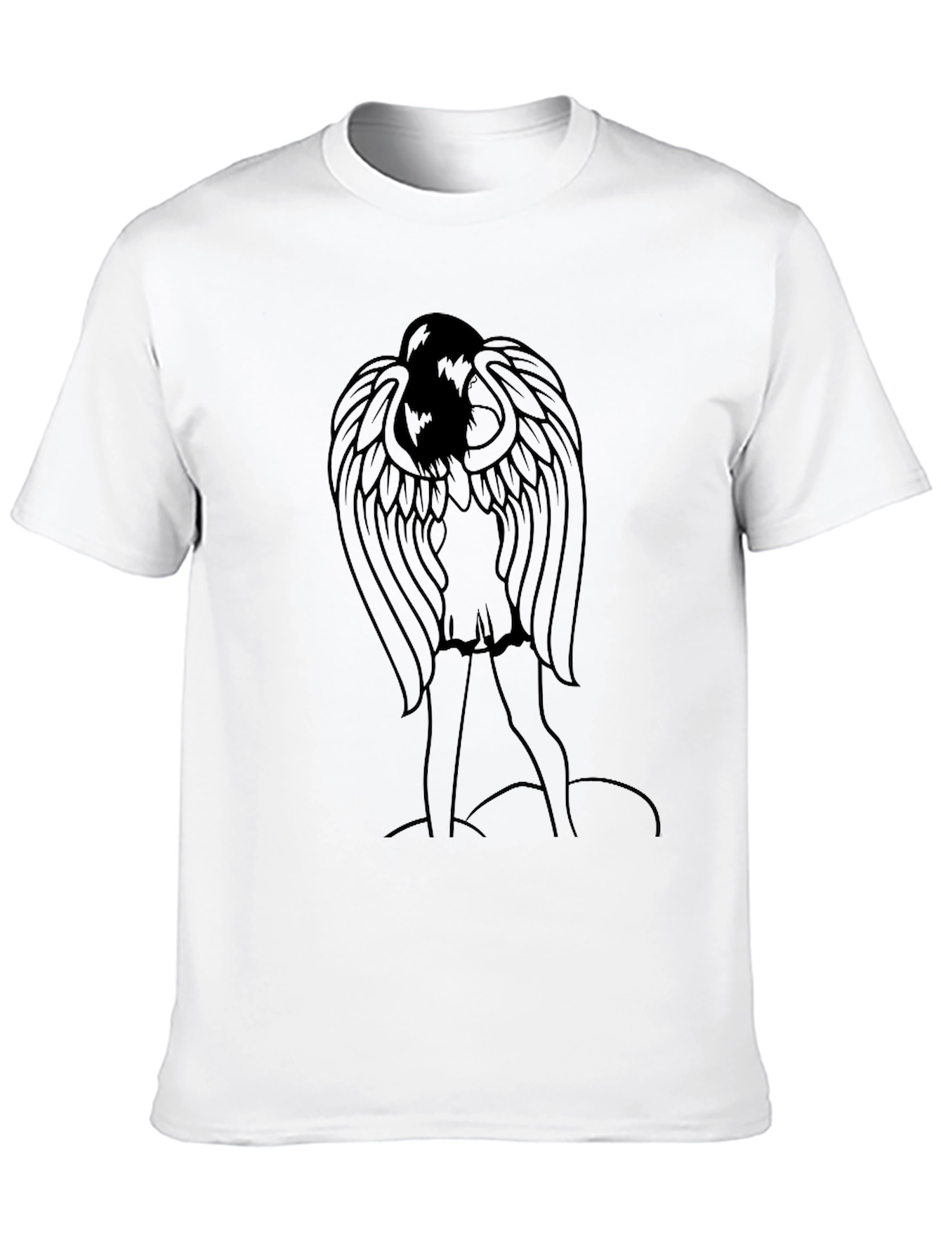 Angel Wings Graphic Black T-Shirt