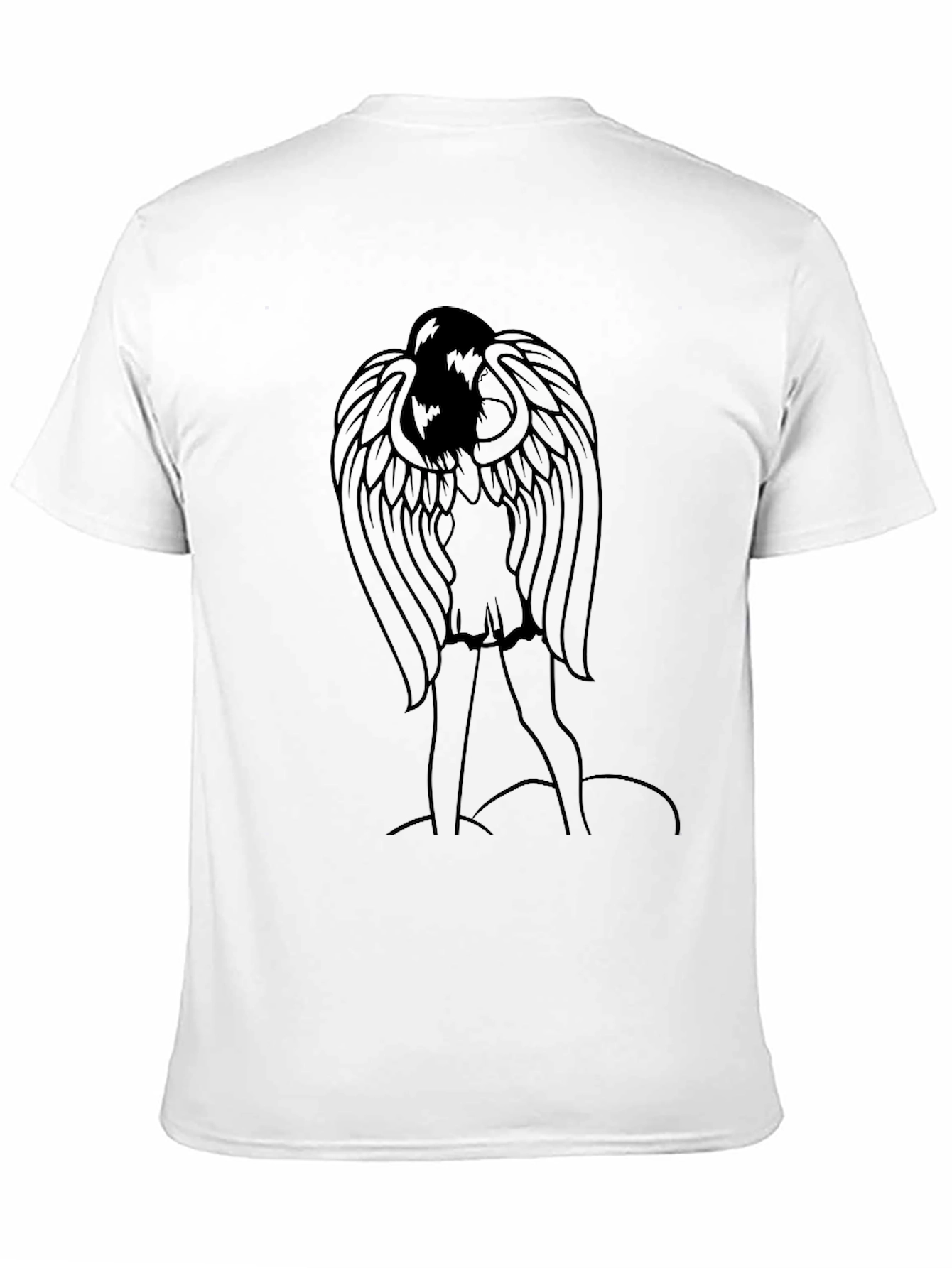 Angel Wings Graphic Black T-Shirt